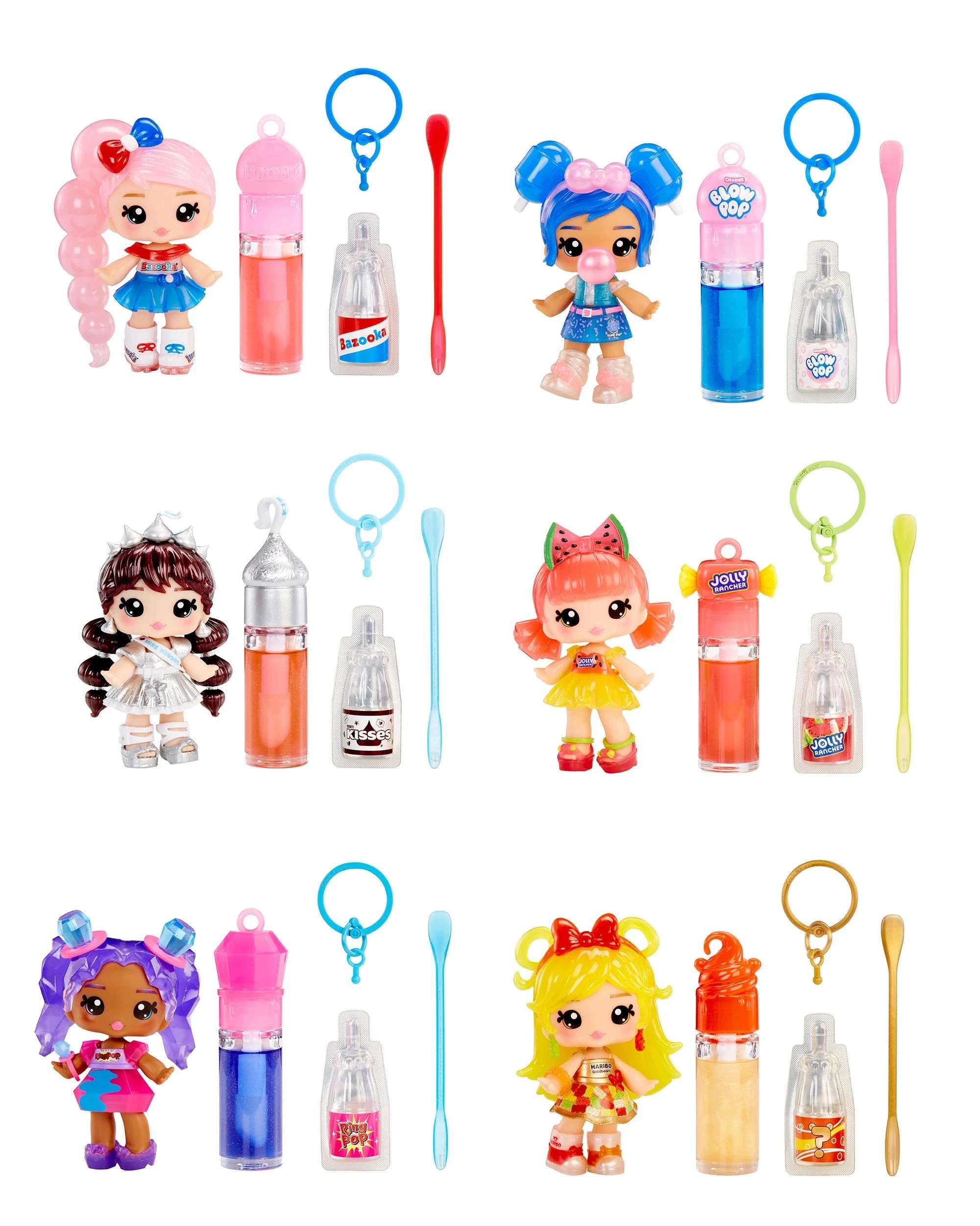 6 Yummiland Lip Gloss Dolls: Licensed Sweets - Assorted, 6 of 6