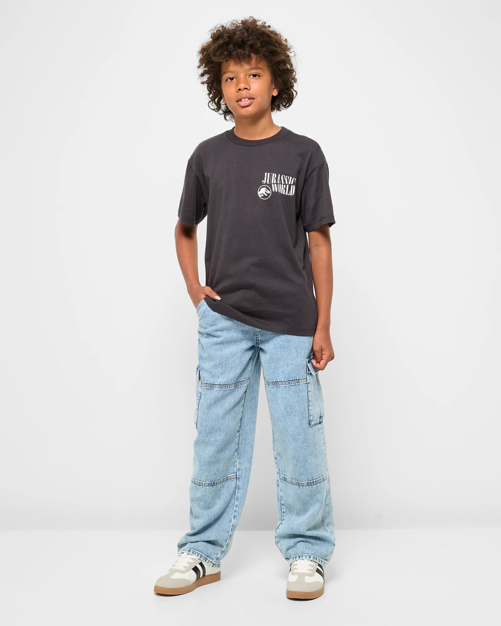 2 Jurassic World Australian Cotton T-shirt CHARCOAL, 2 of 5