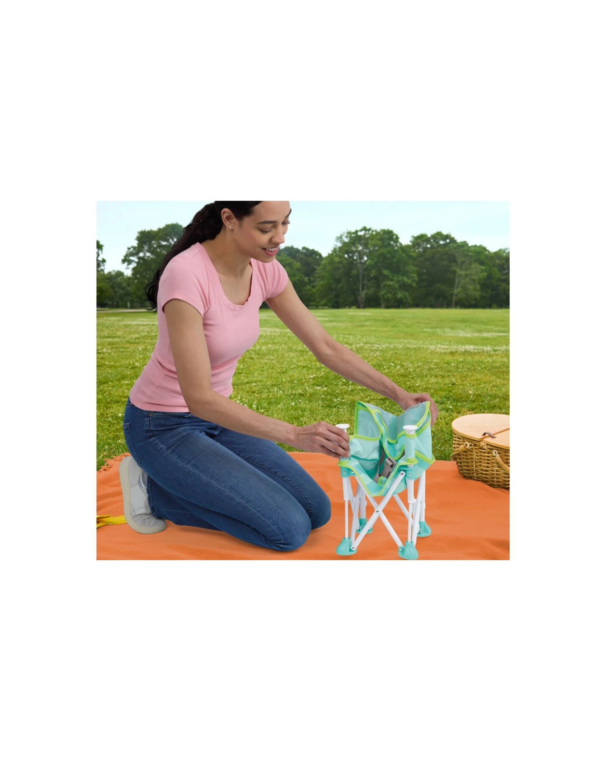 6 Bright Starts Pop N Sit Cabana Travel Booster High Chair 6-36 Months Canopy - Multi, 6 of 6