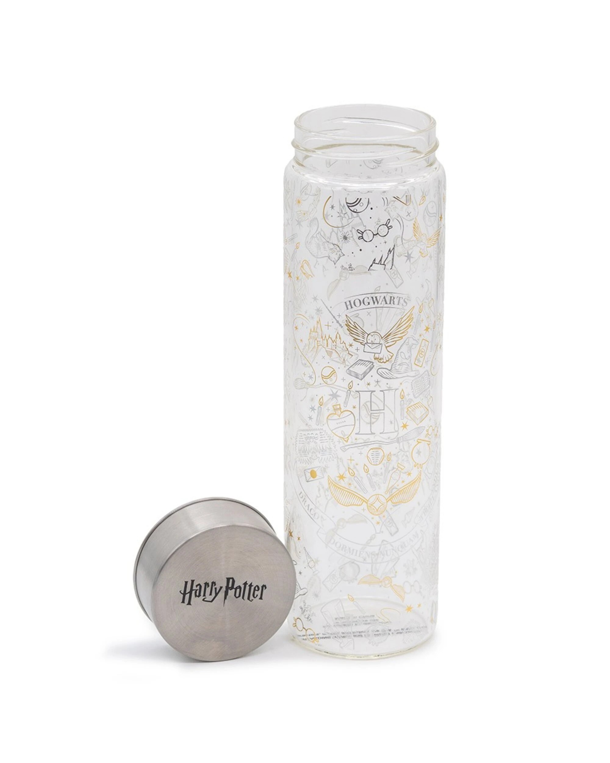 2 Harry Potter - Hogwarts Artifacts Glass Drink Bottle - Clear, 2 of 2