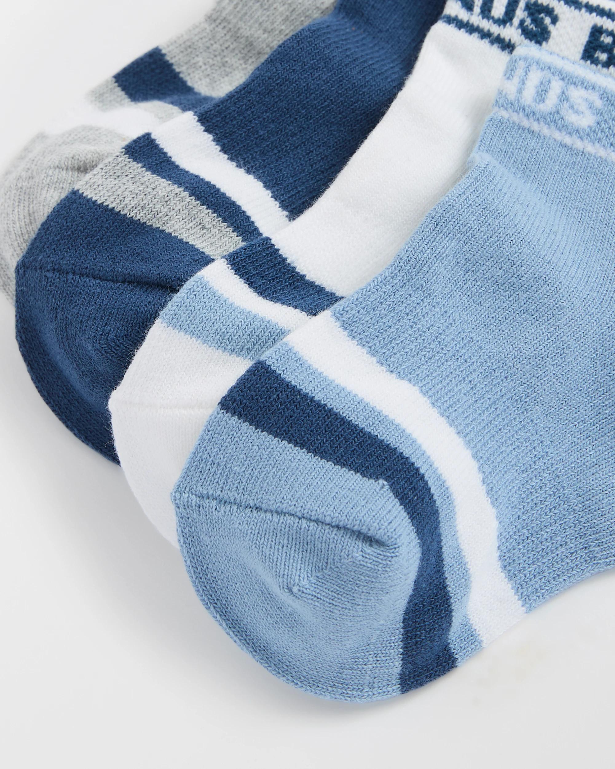 2 Baby Cotton Blend Logo Cushioned Sport Low Cut Socks 3 Pack - Bonds BLUE/WHITE/NAVY/GREY, 2 of 3