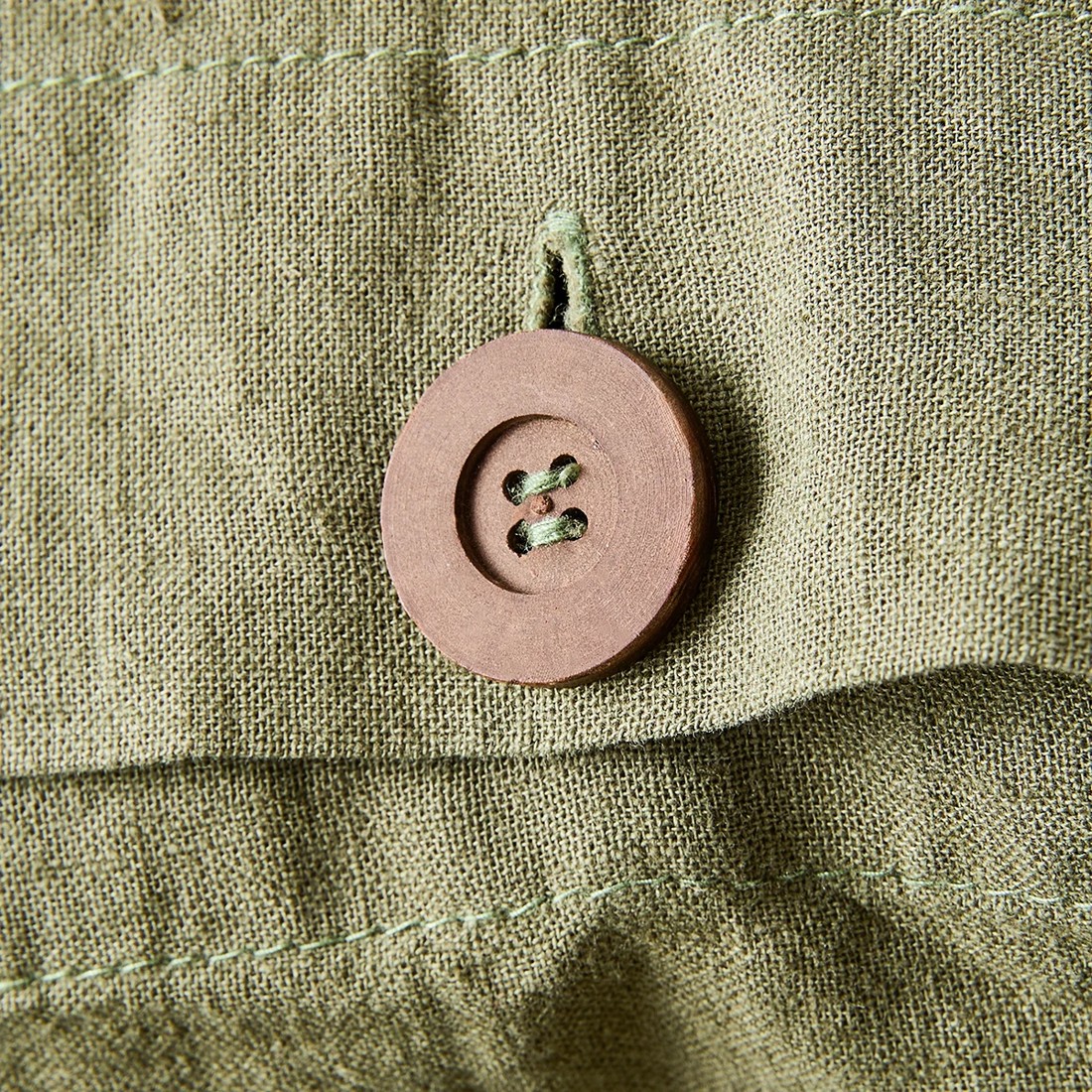 6 Kayden Linen Cotton Quilt Cover Set - King Bed, Forest, 6 of 7