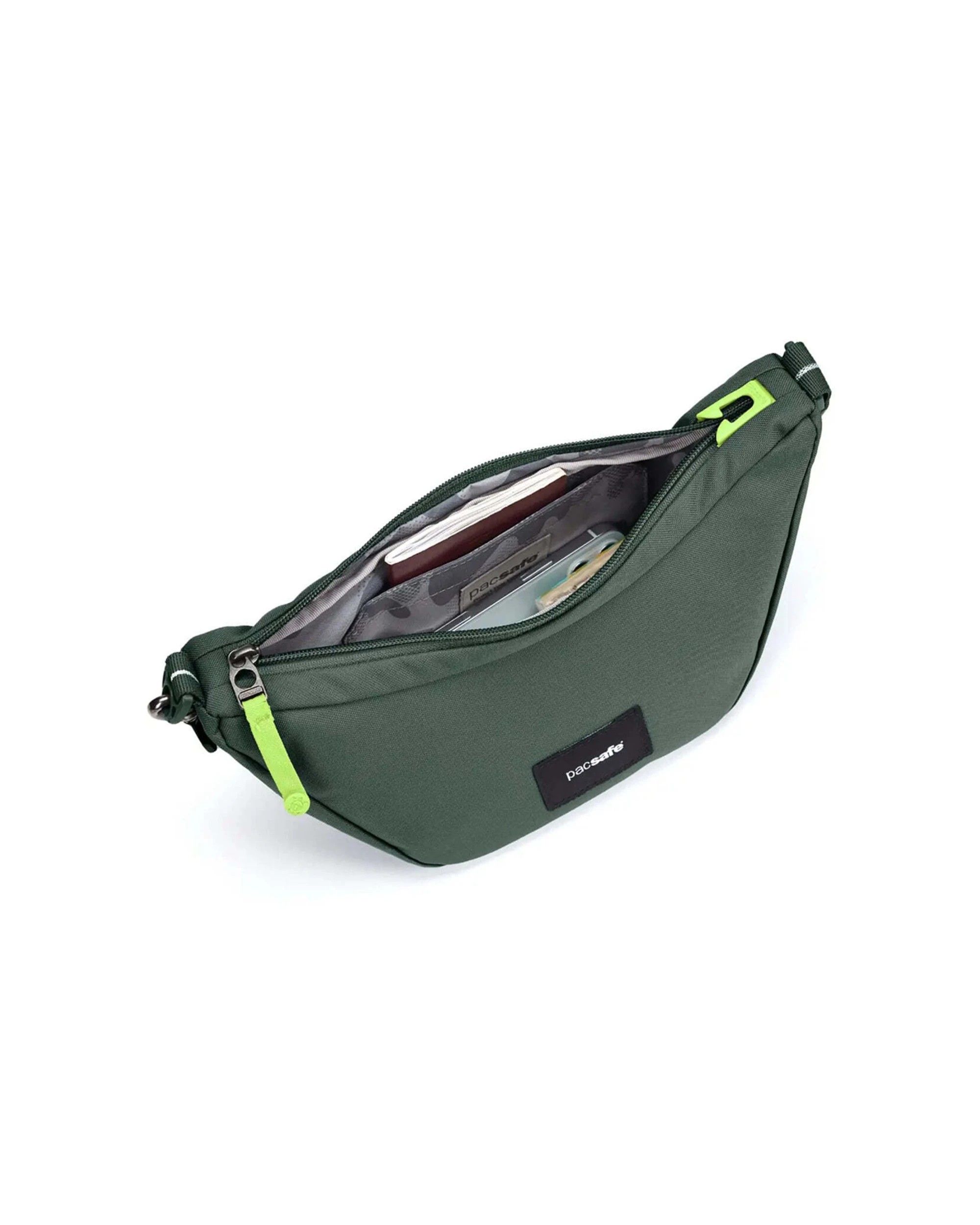 2 Pacsafe Go Anti-Theft Lunar Crossbody Bag RFID Safe TurnNLock Cut Resistant Spruce - Green, 2 of 8