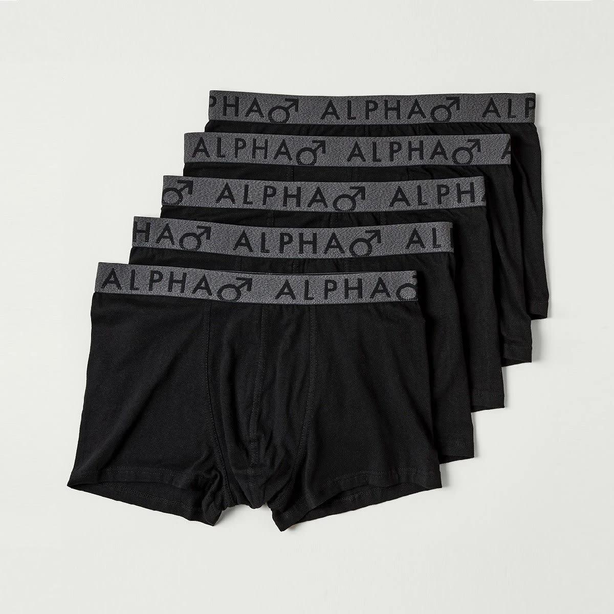 1 5 Pack Plain Trunks BLACK, 1 of 6