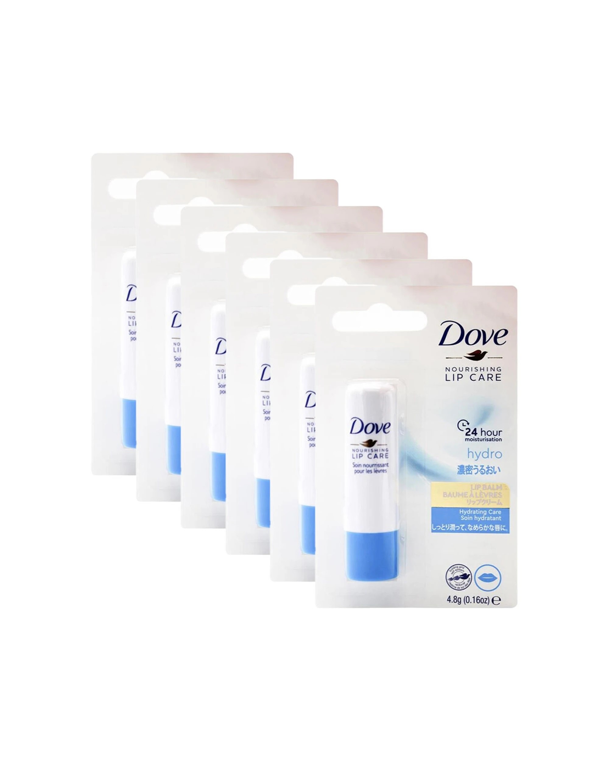 1 Dove 6PK 4.8g Hydro Nourishing Lip Care Hydrating Balm - White, 1 of 3