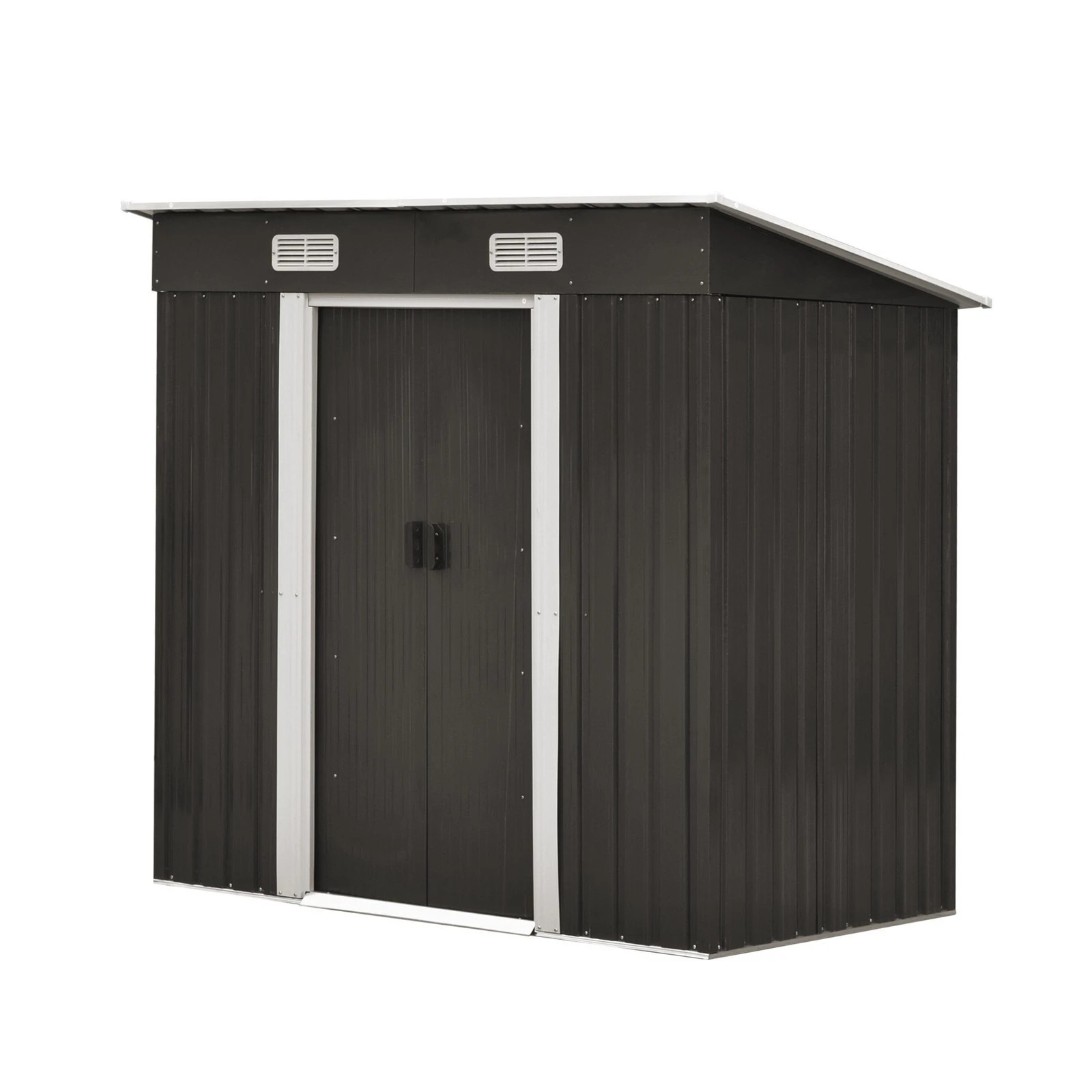 7 Livsip Garden Shed Outdoor Storage Sheds 1.94x1.21M Workshop Cabin Metal Base - Grey, 7 of 8