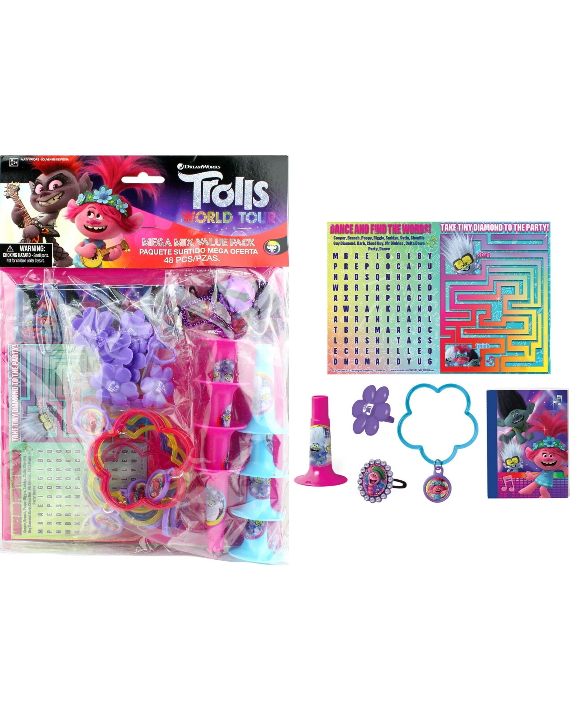 1 Amscan Trolls World Tour Party Favour Pack 48 Pieces, 1 of 1