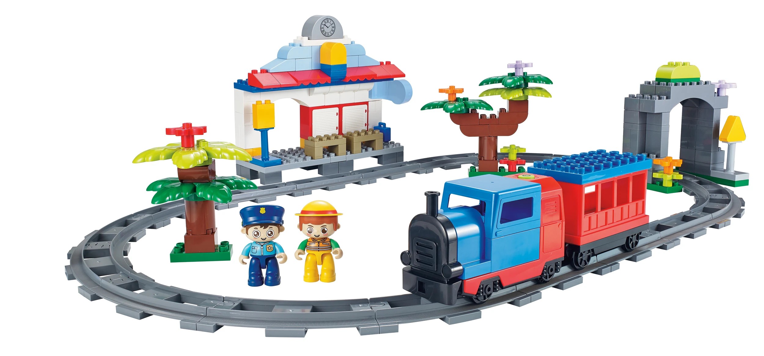 2 170 Piece Junior Blocks: Railway Station with Motorised Train Playset, 2 of 9
