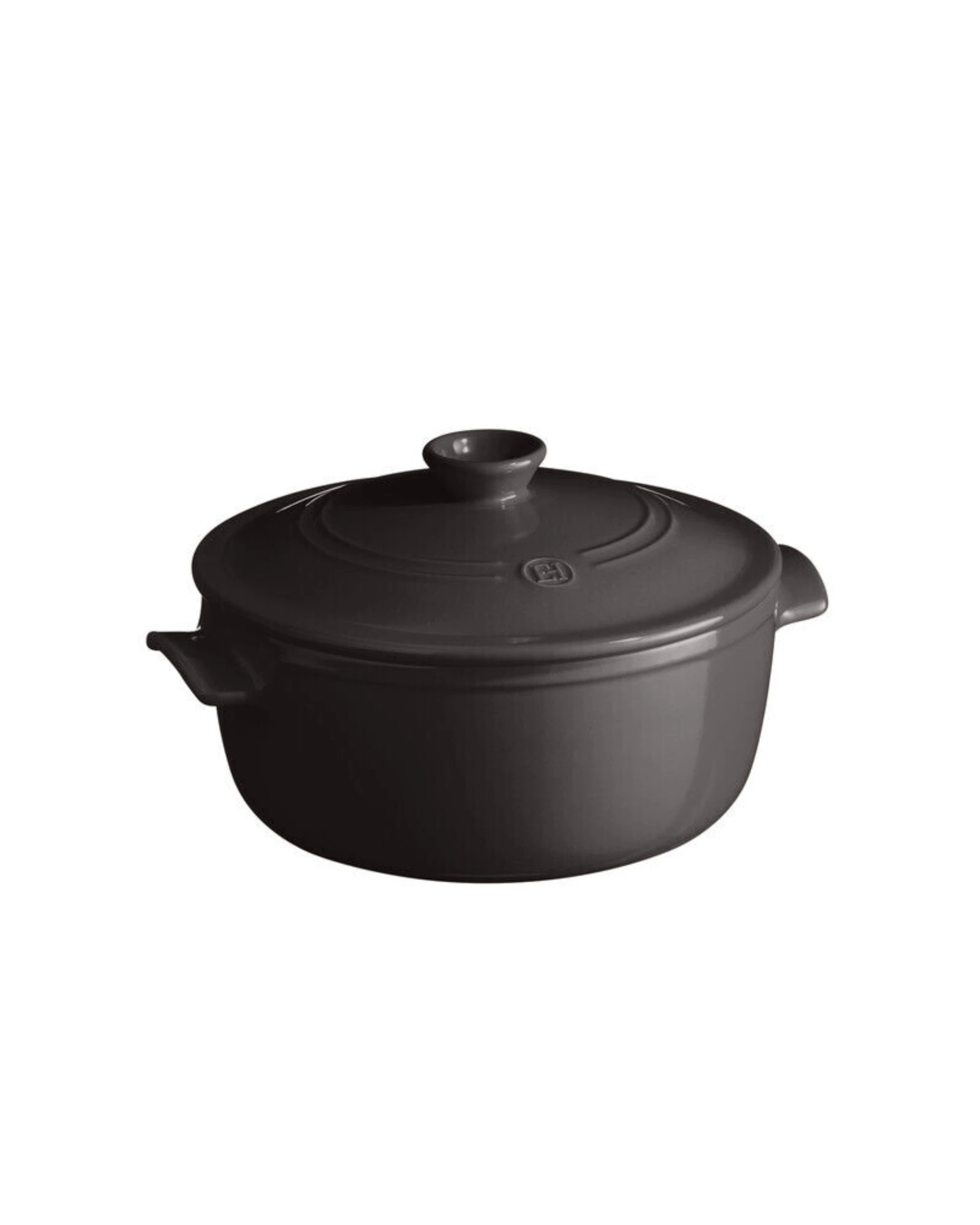 1 Emile Henry Round 4L Casserole - Charcoal, 1 of 1