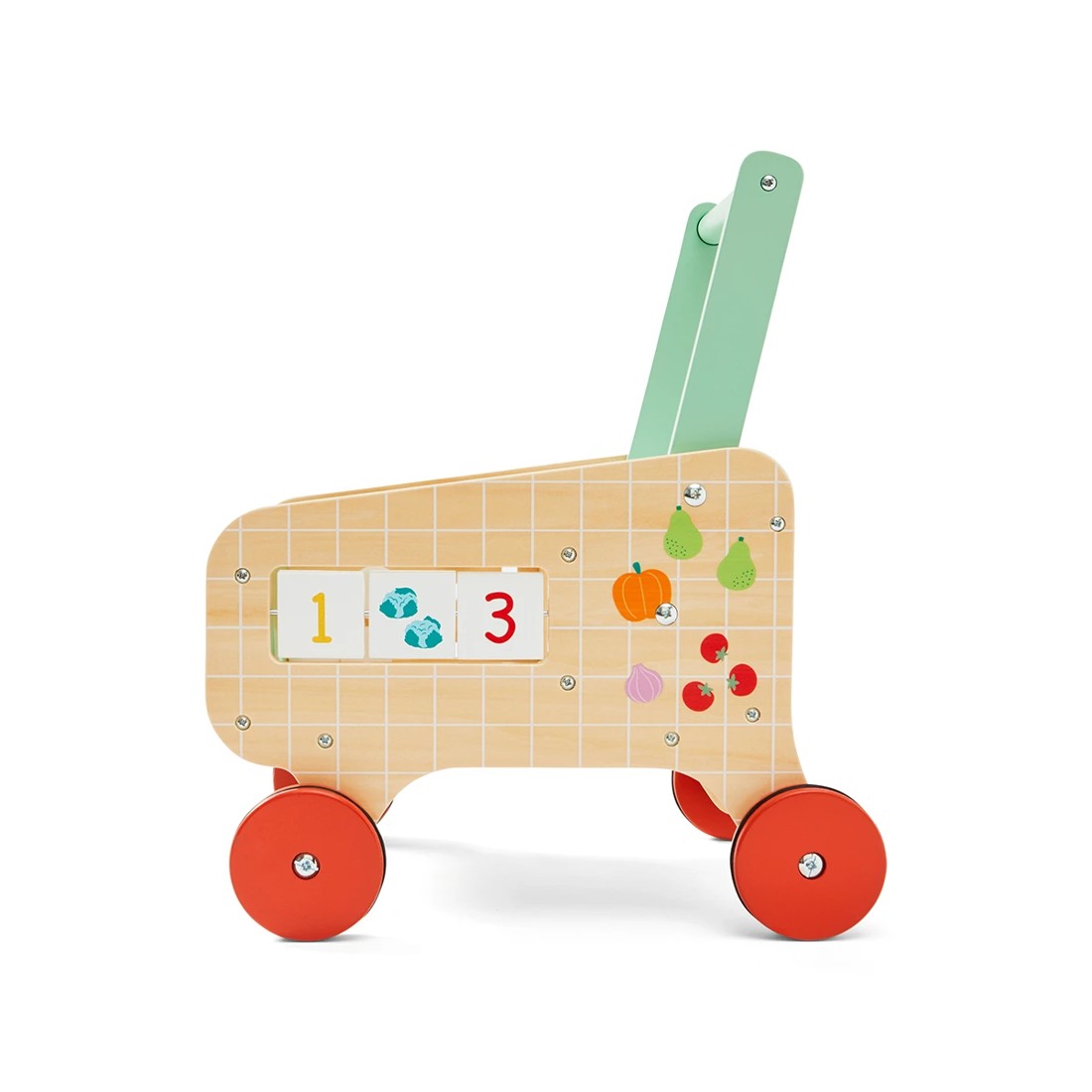 4 4 Piece Wooden Shopping Cart Playset, 4 of 10