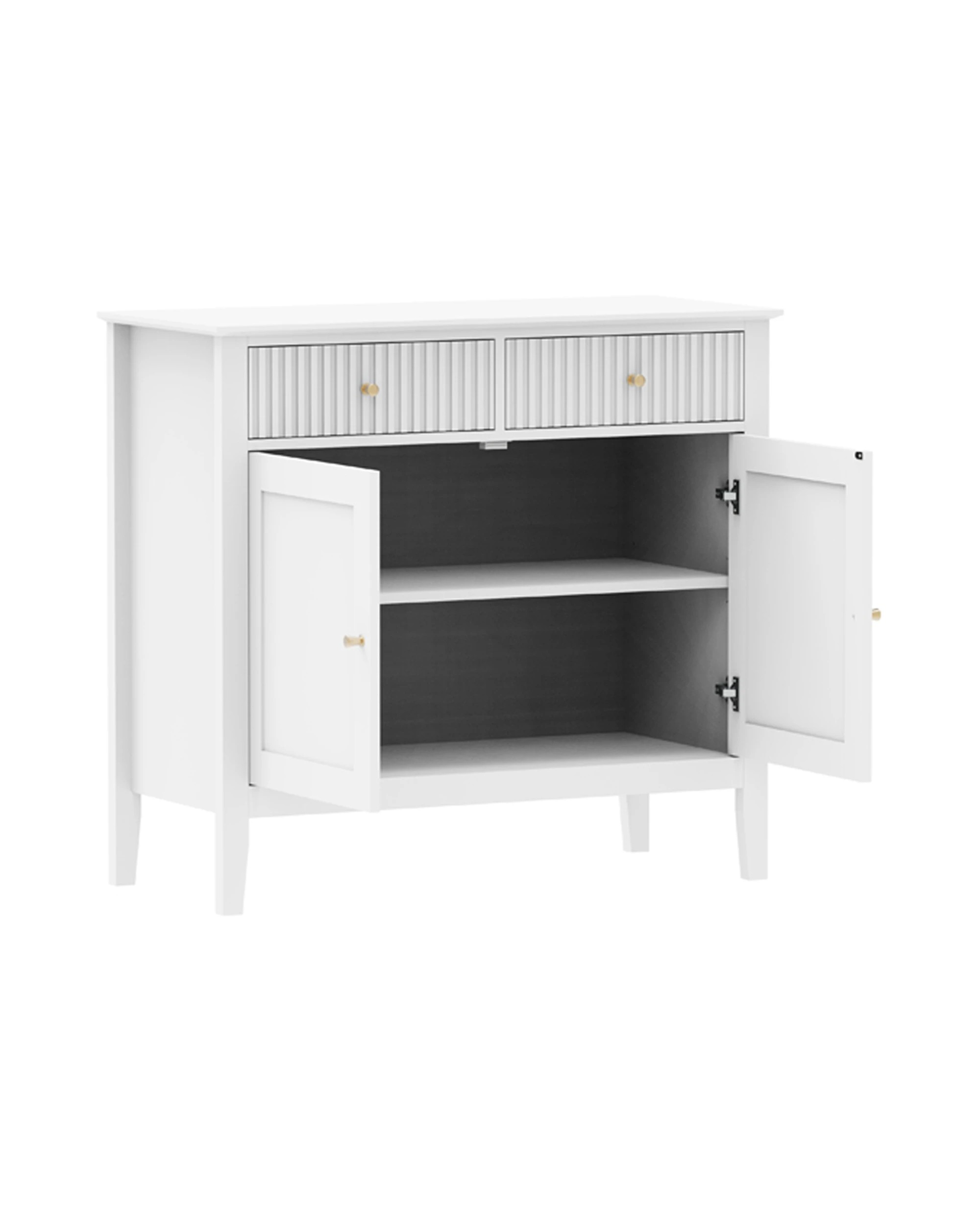 7 Alpine Bay Zara Fluted Buffet Cabinet 2 Door - White, 7 of 9