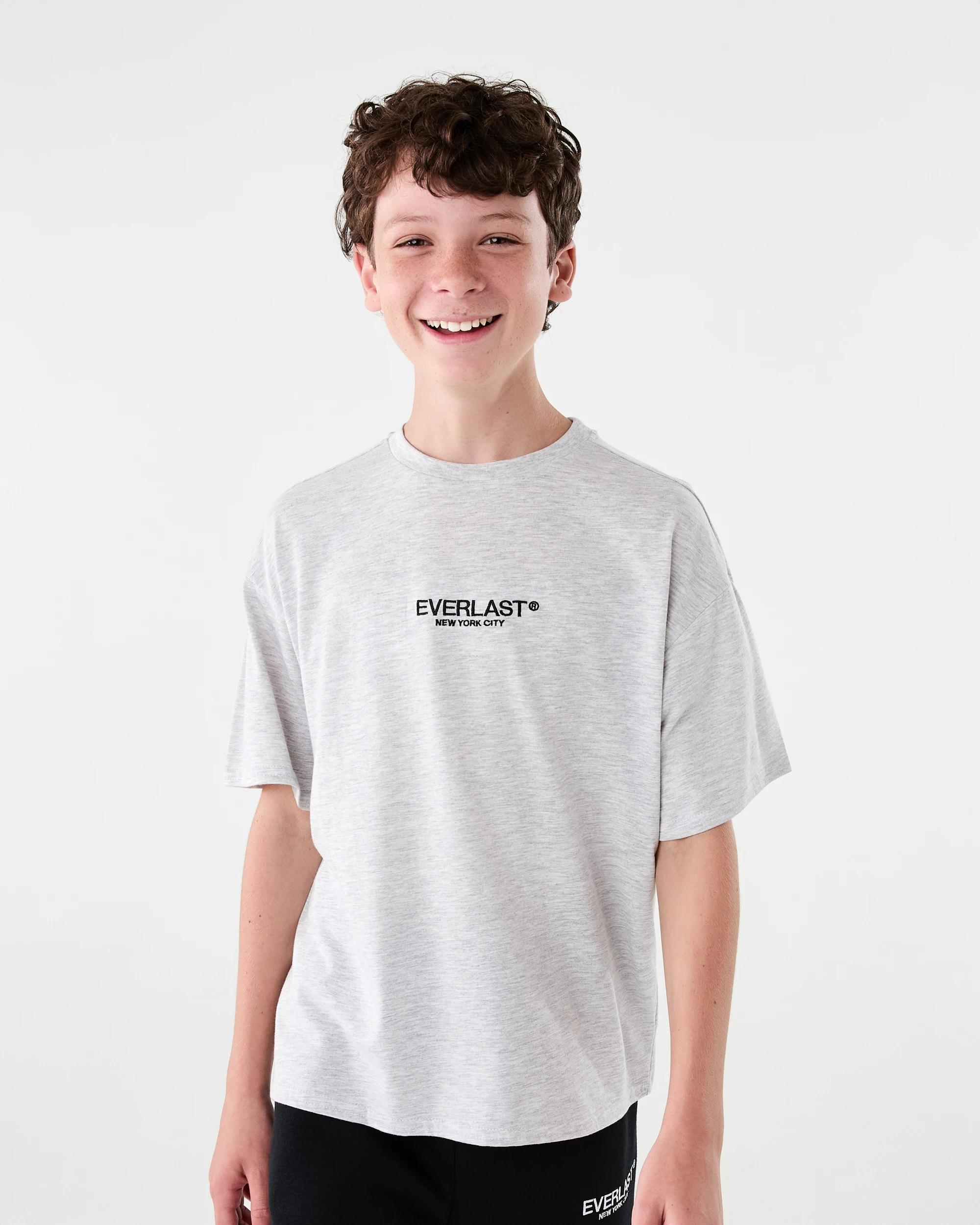 1 Everlast Kids Embroidered T-shirt White Marl, 1 of 8