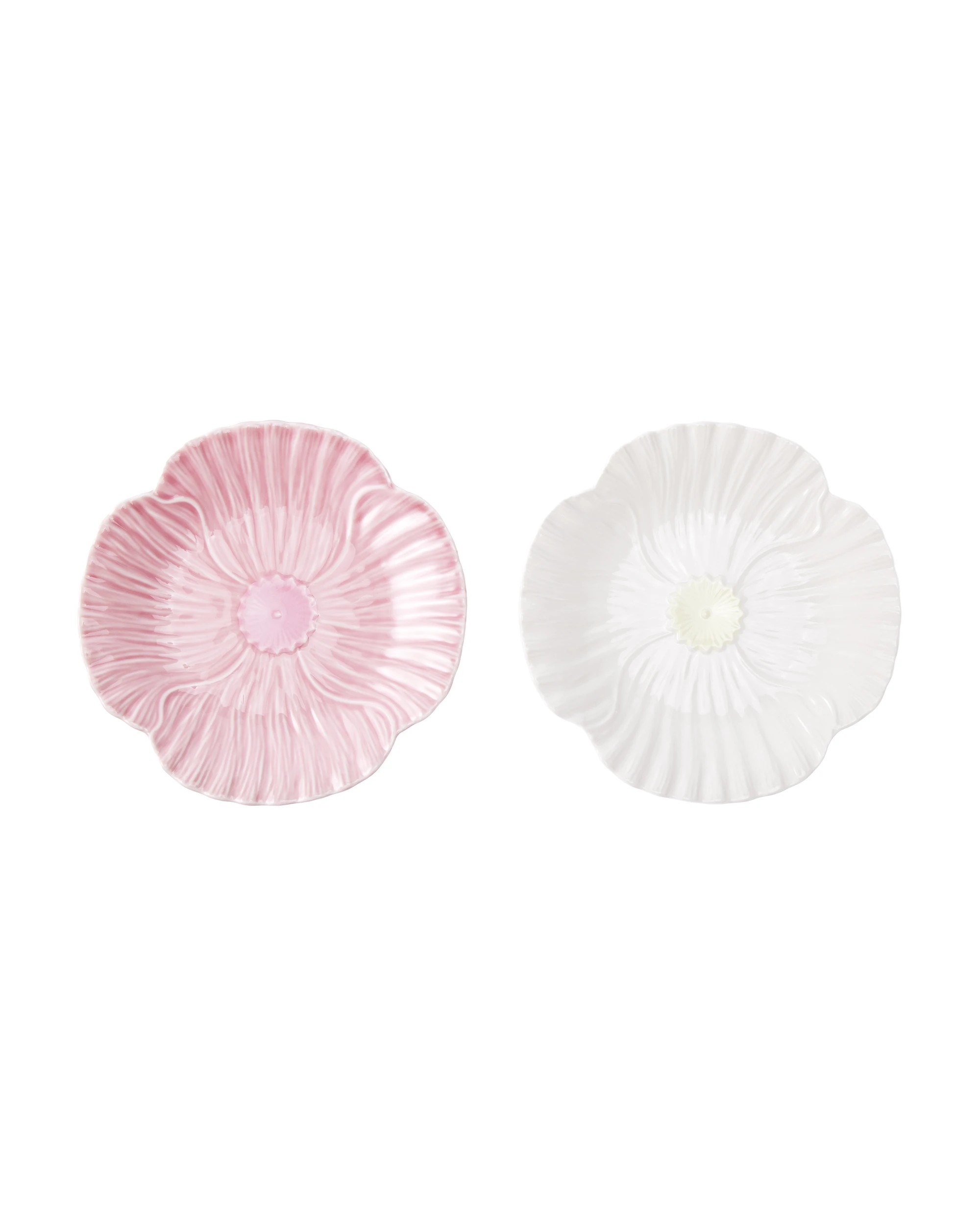 1 Set of 2 Floral Plates, 1 of 8