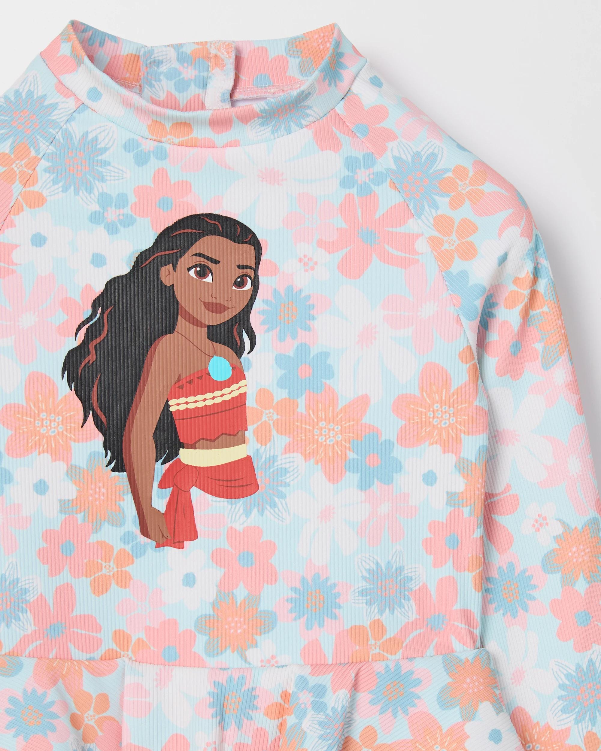 2 Disney Moana Long Sleeve Surfsuit FLORAL AOP PINK, 2 of 2