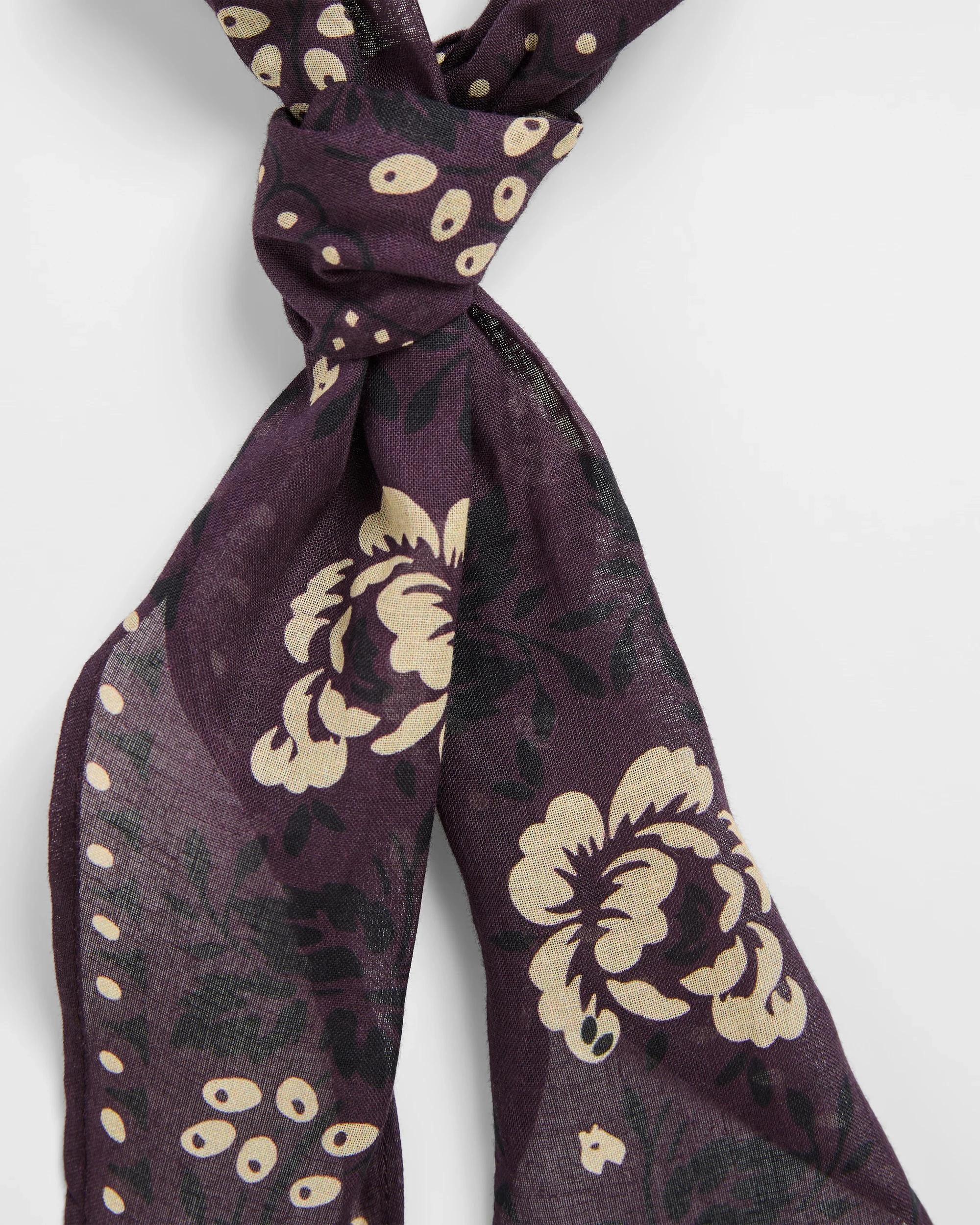 2 Target Diamond Organic Cotton Scarf BURGUNDY, 2 of 2