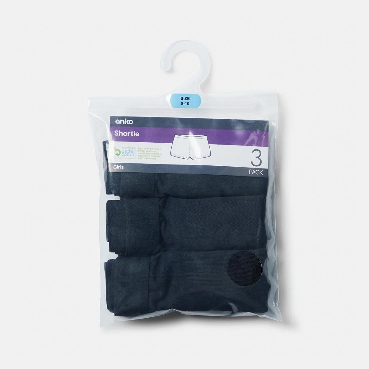 3 3 Pack Sport Shorties DRESS BLUE, 3 of 3