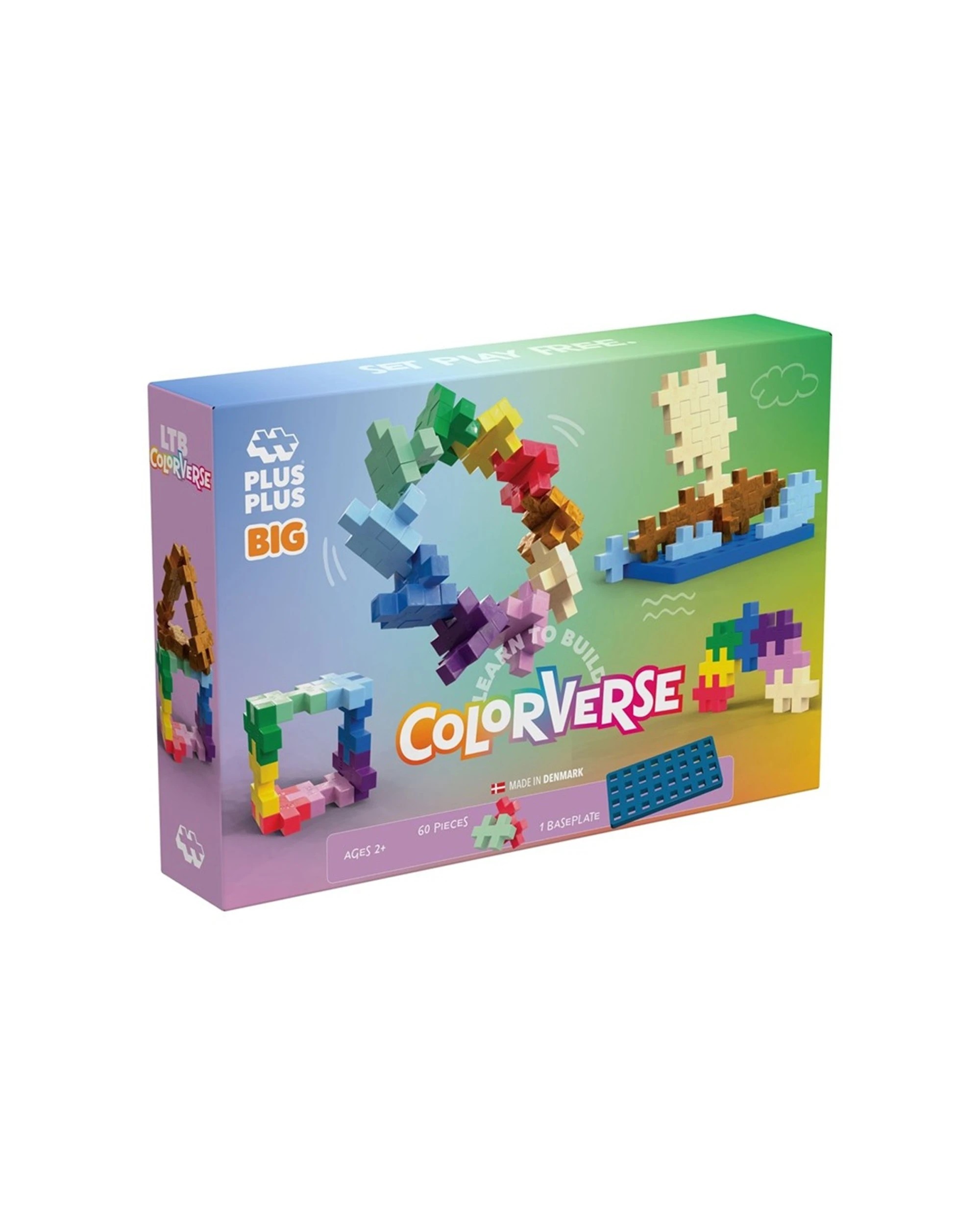 1 Plus-Plus 60pc Big Learn to Build Building Blocks Toys Colorverse Kids, 1 of 3