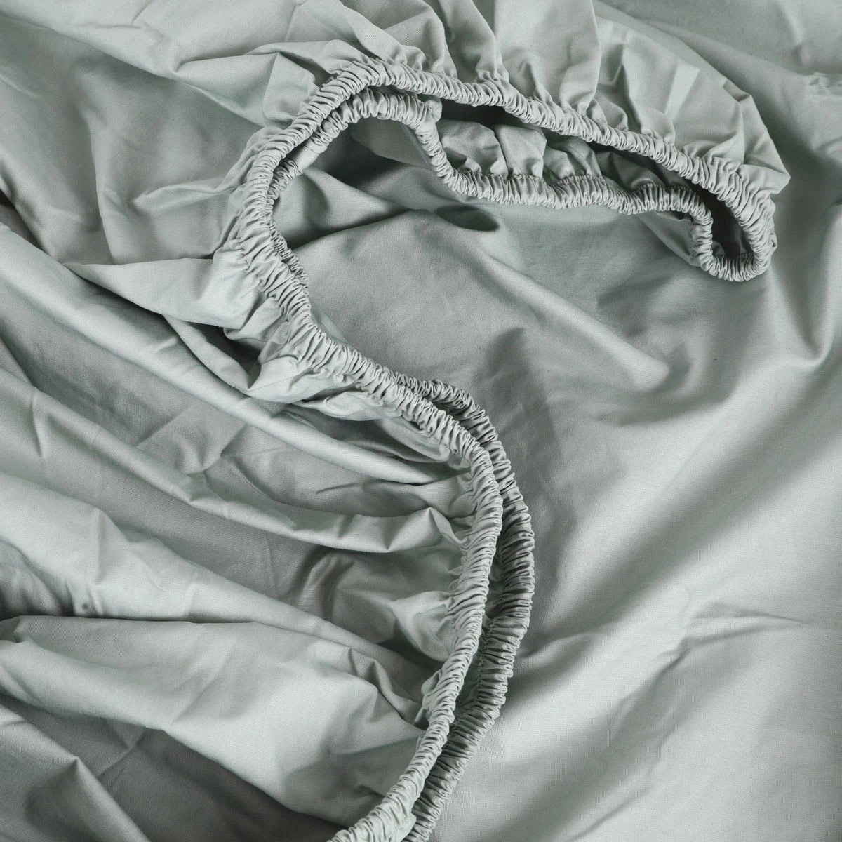 3 225 Thread Count Cotton Rich Sheet Set - Single Bed, Eucalyptus, 3 of 6