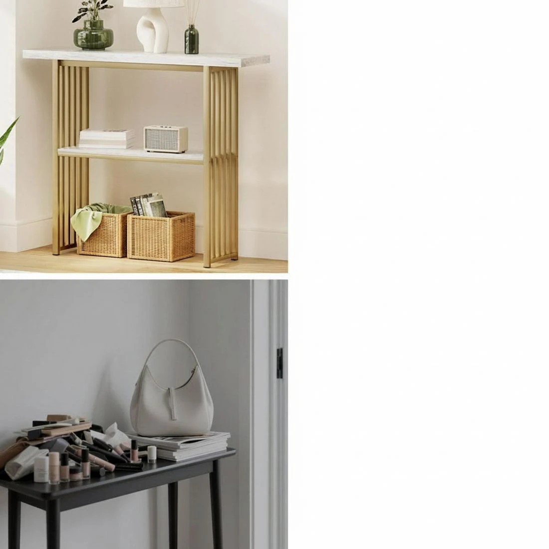 4 Artiss Console Table Marble Effect &Gold - Multi, 4 of 7