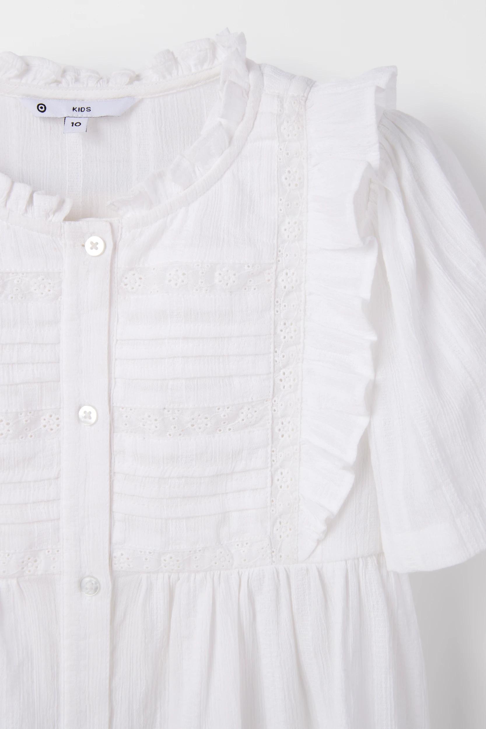 2 Target Kids Boho Lace Woven Top WHITE, 2 of 2