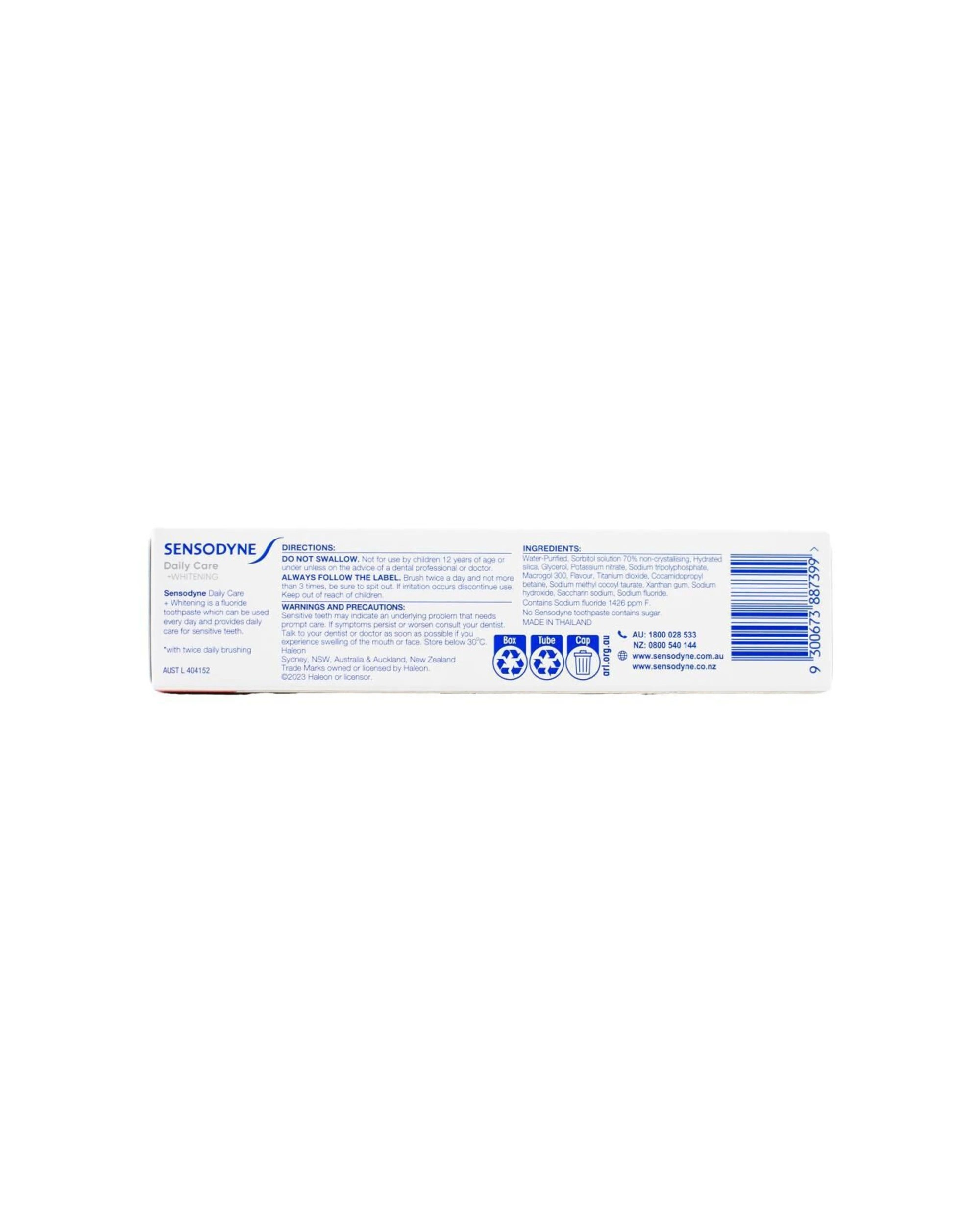 3 Sensodyne 6PK Toothpaste Teeth Daily Care Whitening Fluoride 100g - Multi, 3 of 4