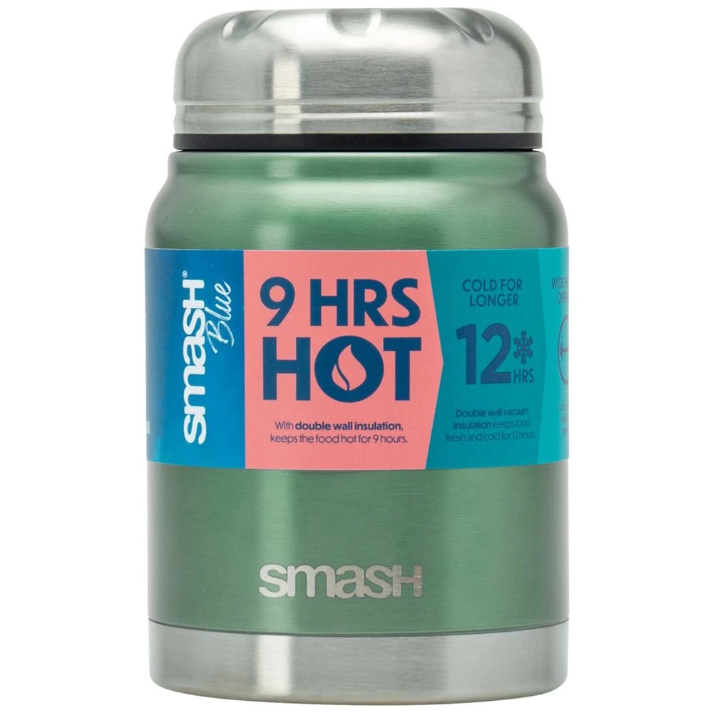 1 Smash Blue Stainless Steel Food Flask 500mL Sage, 1 of 7