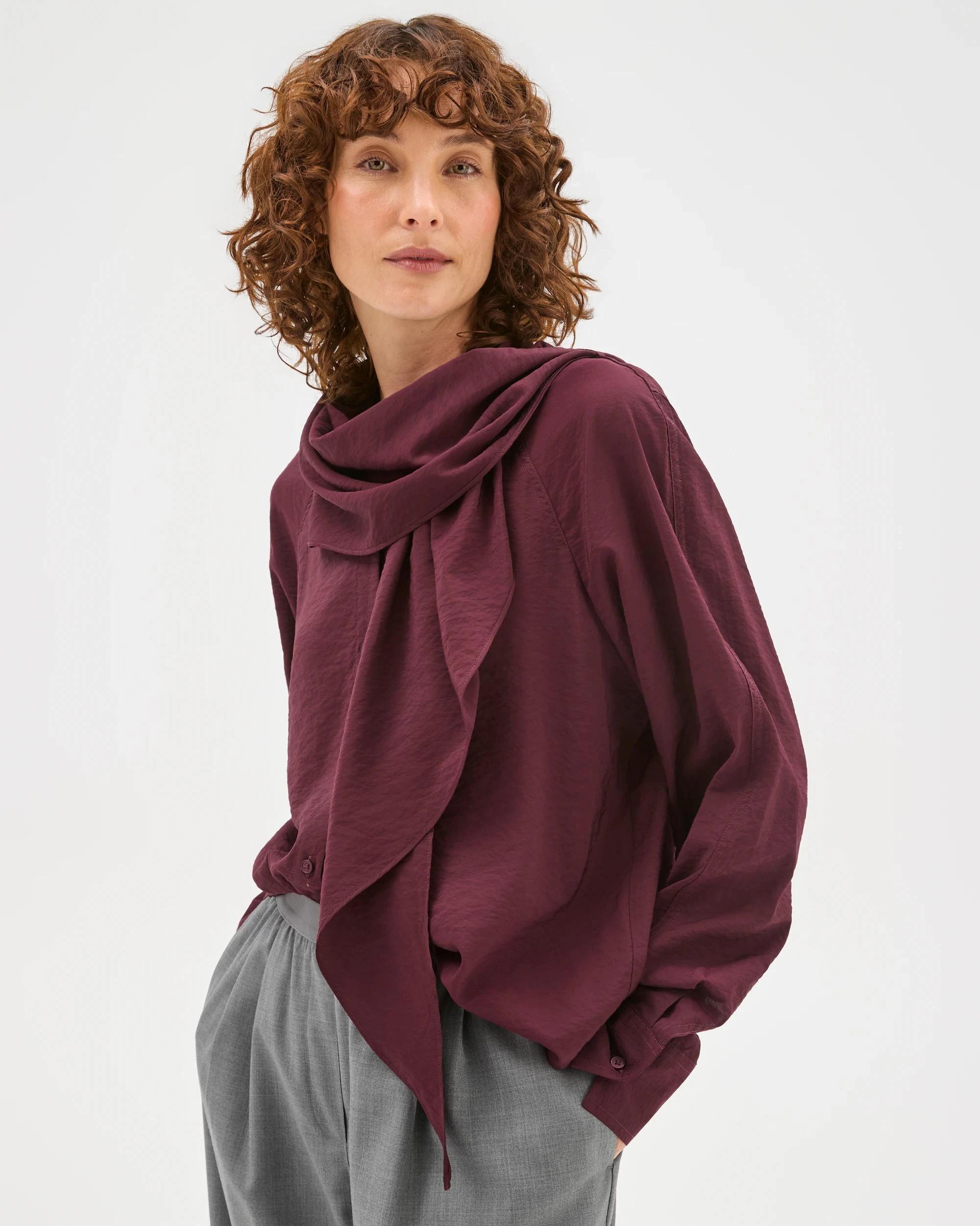 5 Preview Scarf Neck Blouse PINOT, 5 of 7