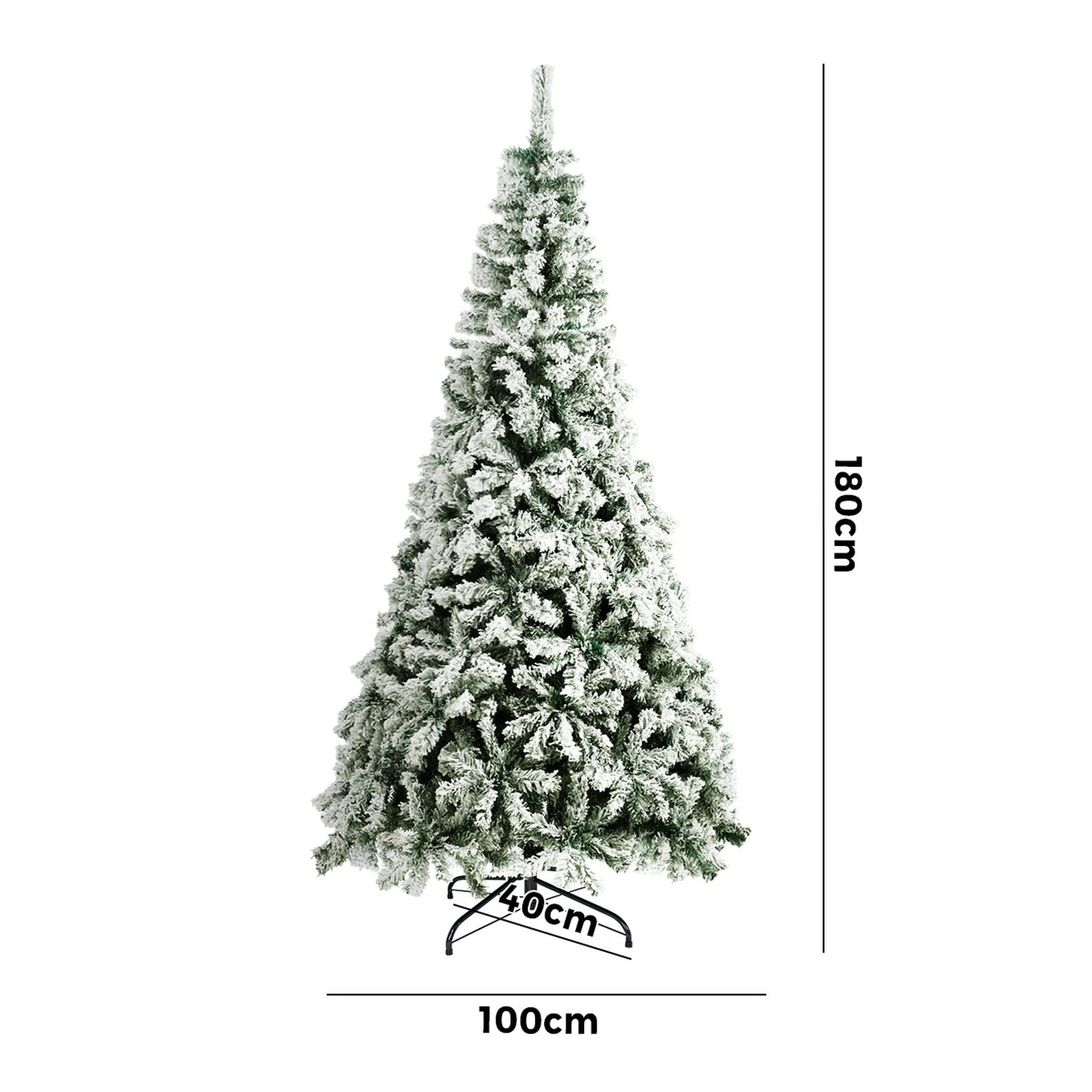 8 Tinseltown Christmas Tree 1.8M 6FT Xmas Trees Decor Snow Flocked 600 Tips - White, 8 of 8