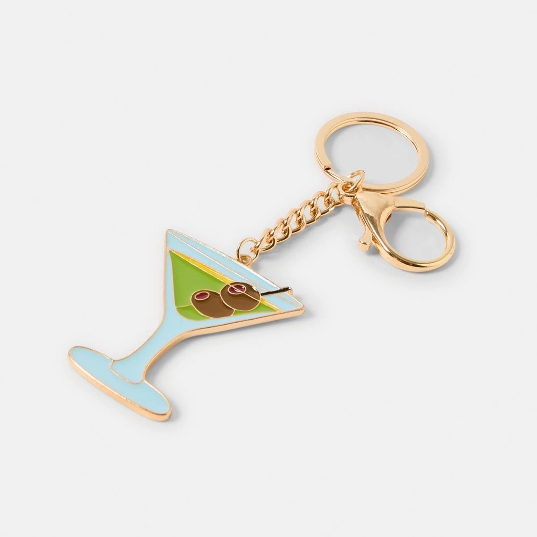 2 Martini Charm Keyring - Gold Tone, 2 of 3