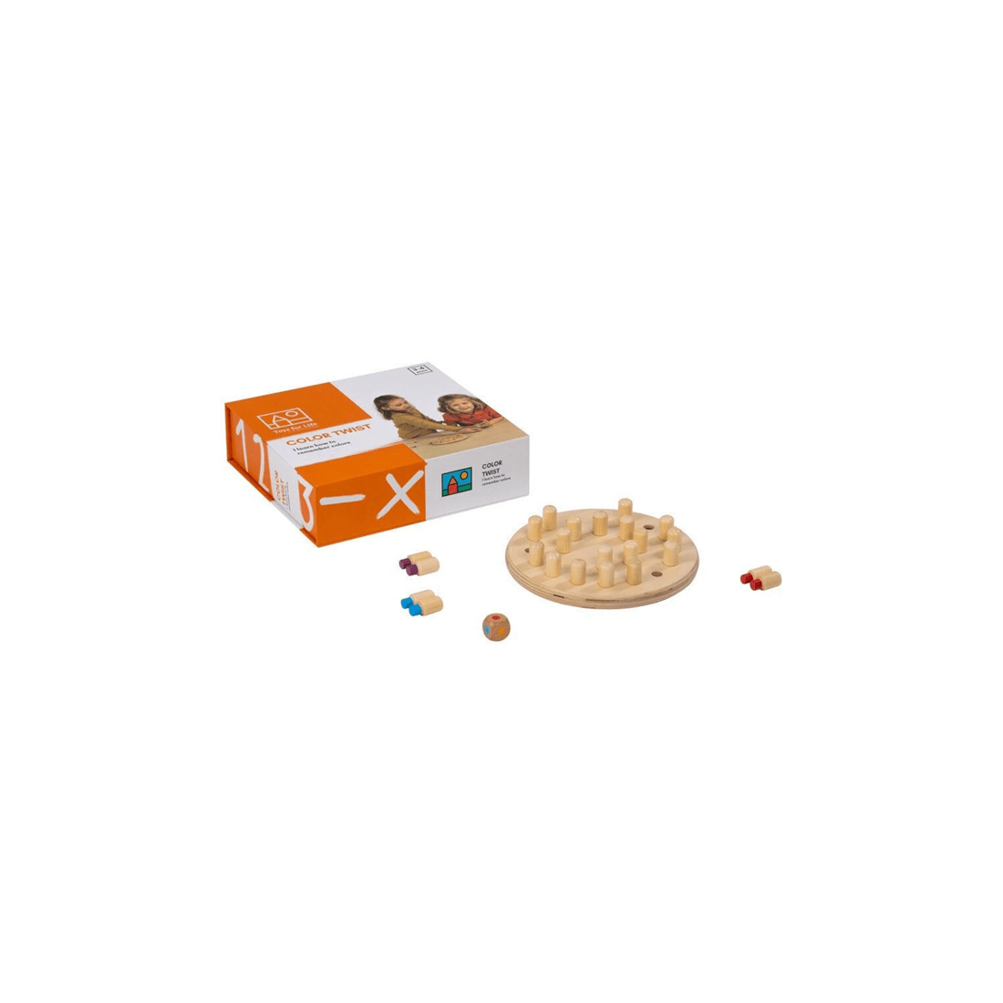 1 TFL 24pc Twist Wooden Memory Game Educational Toy Ages 3 Years Includes Pegs - Multi, 1 of 3