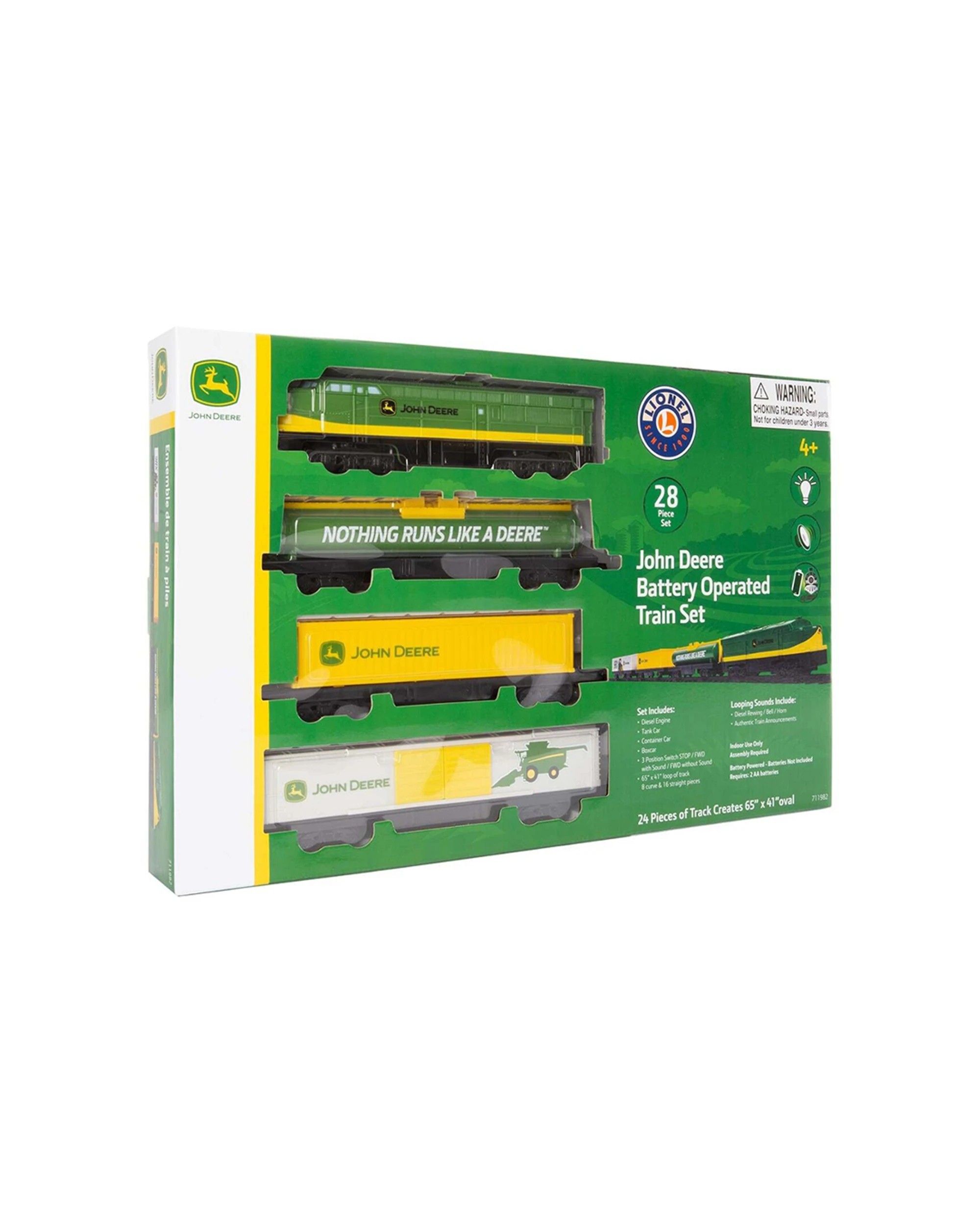 2 John Deere 28pc Battery Operated Mini Diesel Train Set With Light And Sound Ages 4 Plus - Green, 2 of 3