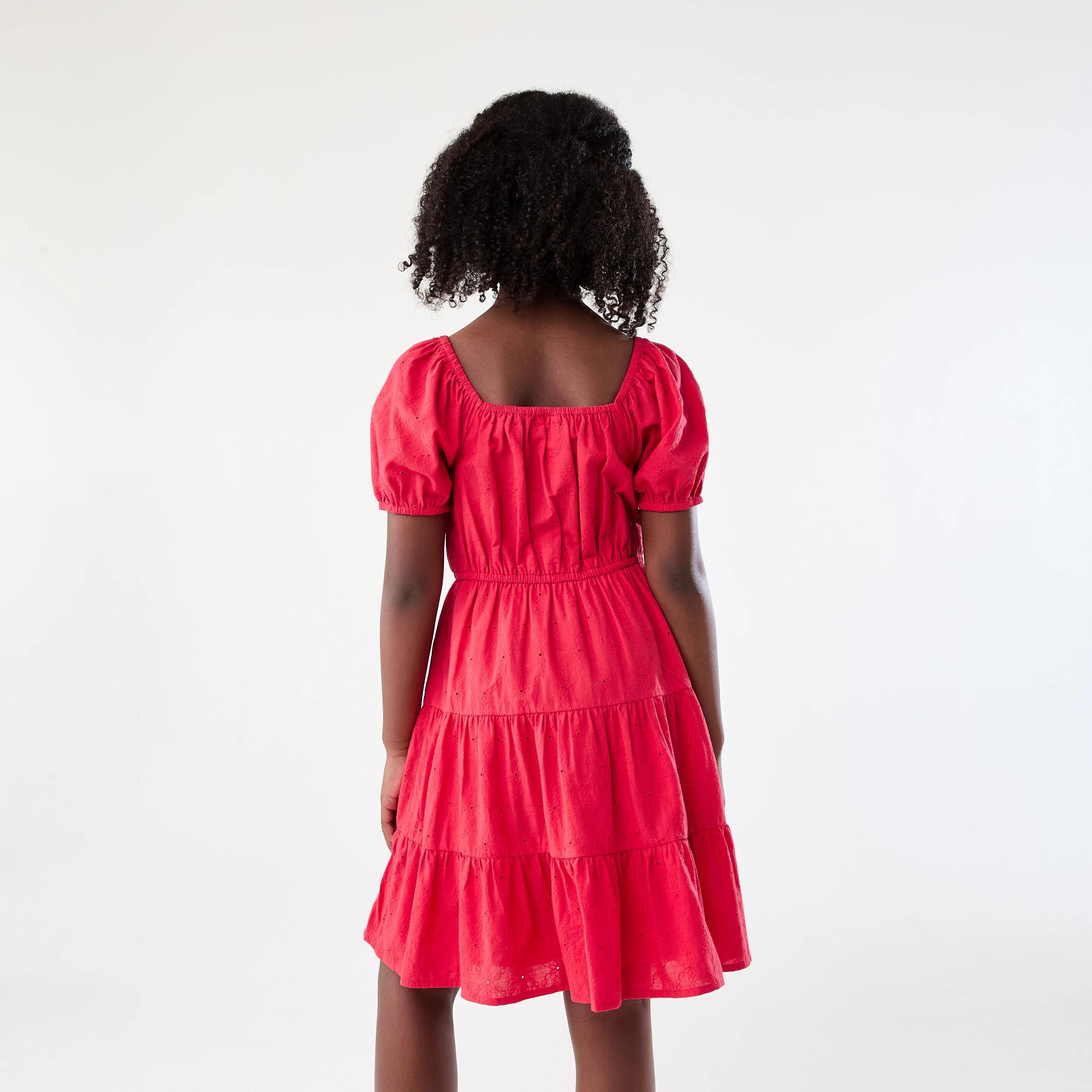 2 Broderie Dress Lolli Red, 2 of 8