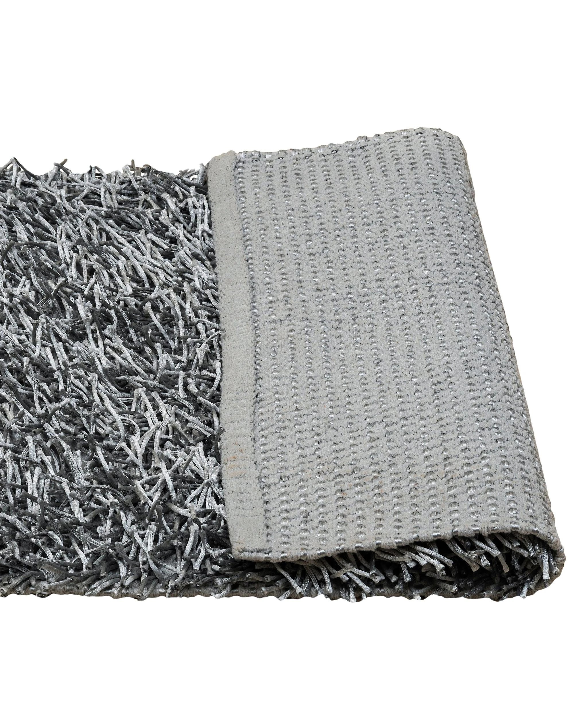 1 La Grace Home Luxury High Pile Soft Non Slip Bath Mat - Silver, 1 of 6