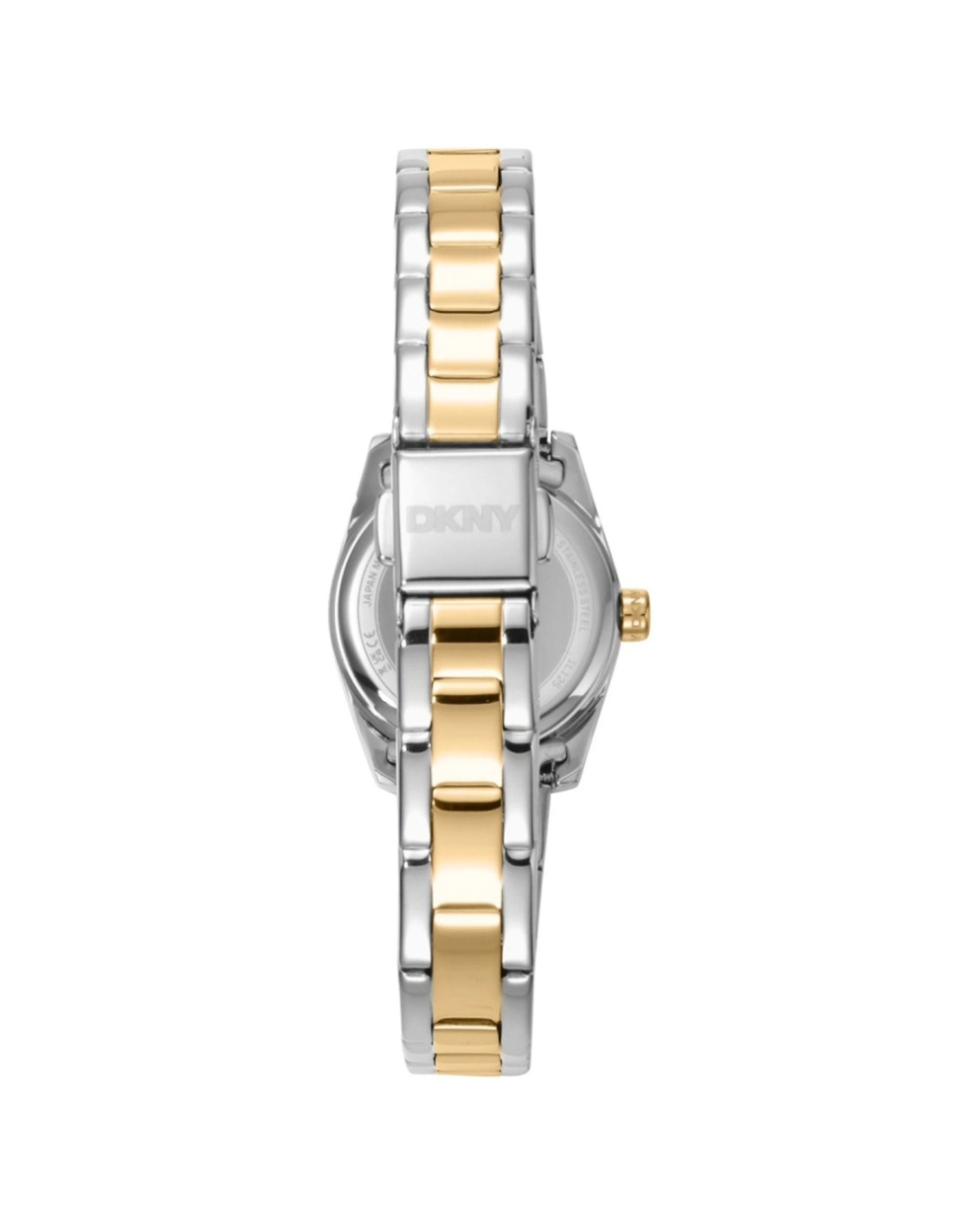 2 DKNY Mini Women's Gold Silver Two-Tone Watch 23mm Stainless Steel Case Green Dial, 2 of 4