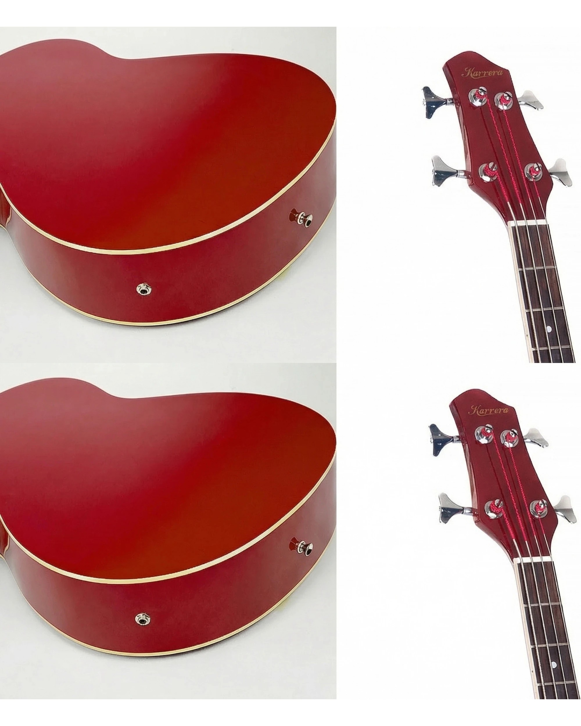 6 Karrera 43in Acoustic Bass Guitar - Natural, 6 of 7