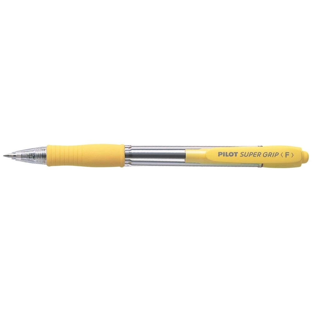 1 PILOT BPGP Super Grip Fine  Ballpoint Pen Yellow, 1 of 1
