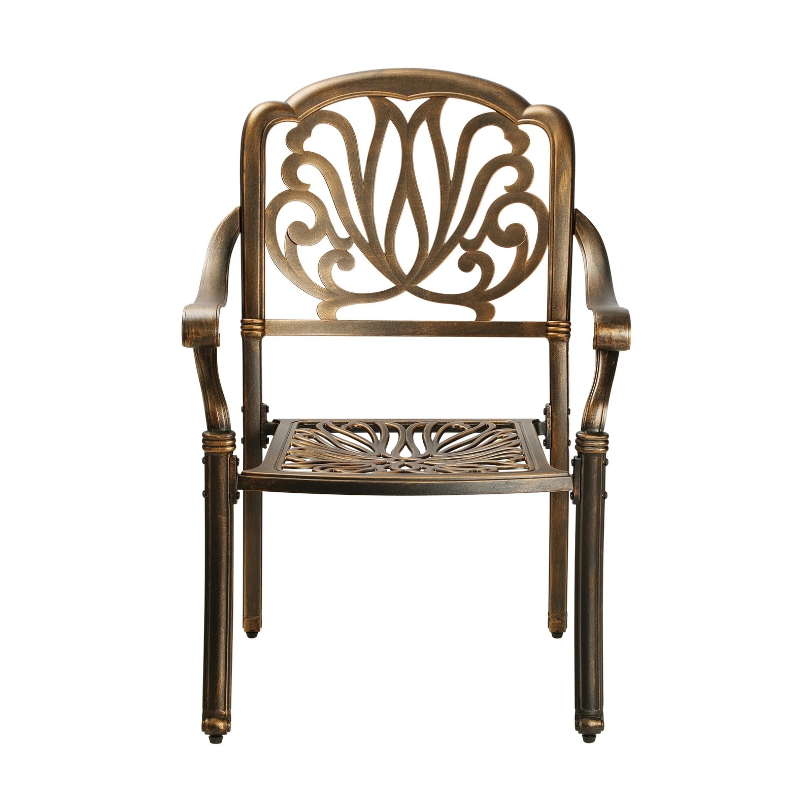 5 Livsip Outdoor Dining Chairs Cast Aluminium Patio Garden Furniture Set Of 2
 - Bronze, 5 of 10