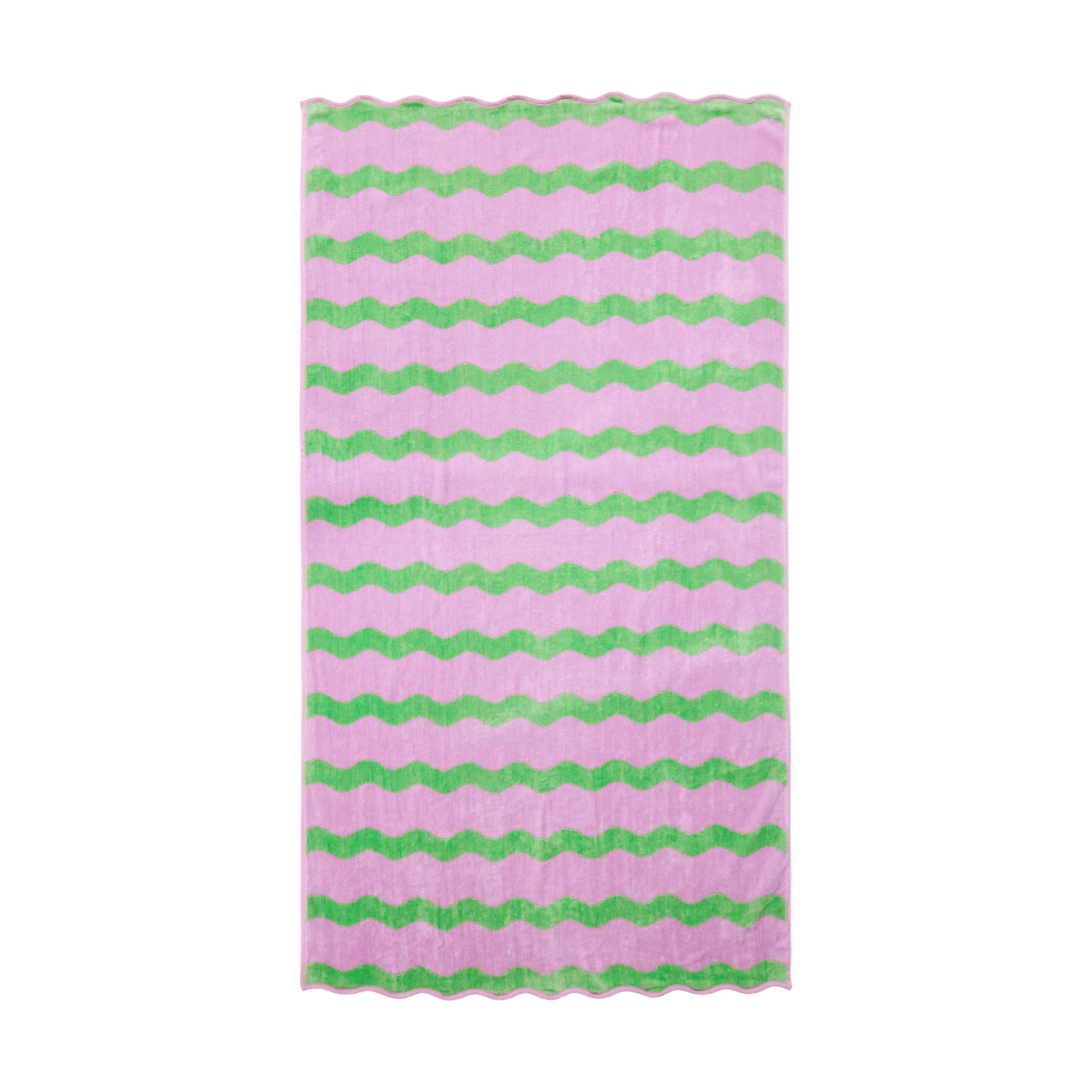 1 Wave Cotton Beach Towel - Pink, 1 of 6
