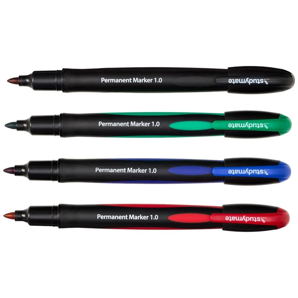 4 Studymate Permanent Marker 2.0mm Assorted 4 Pack, 4 of 7