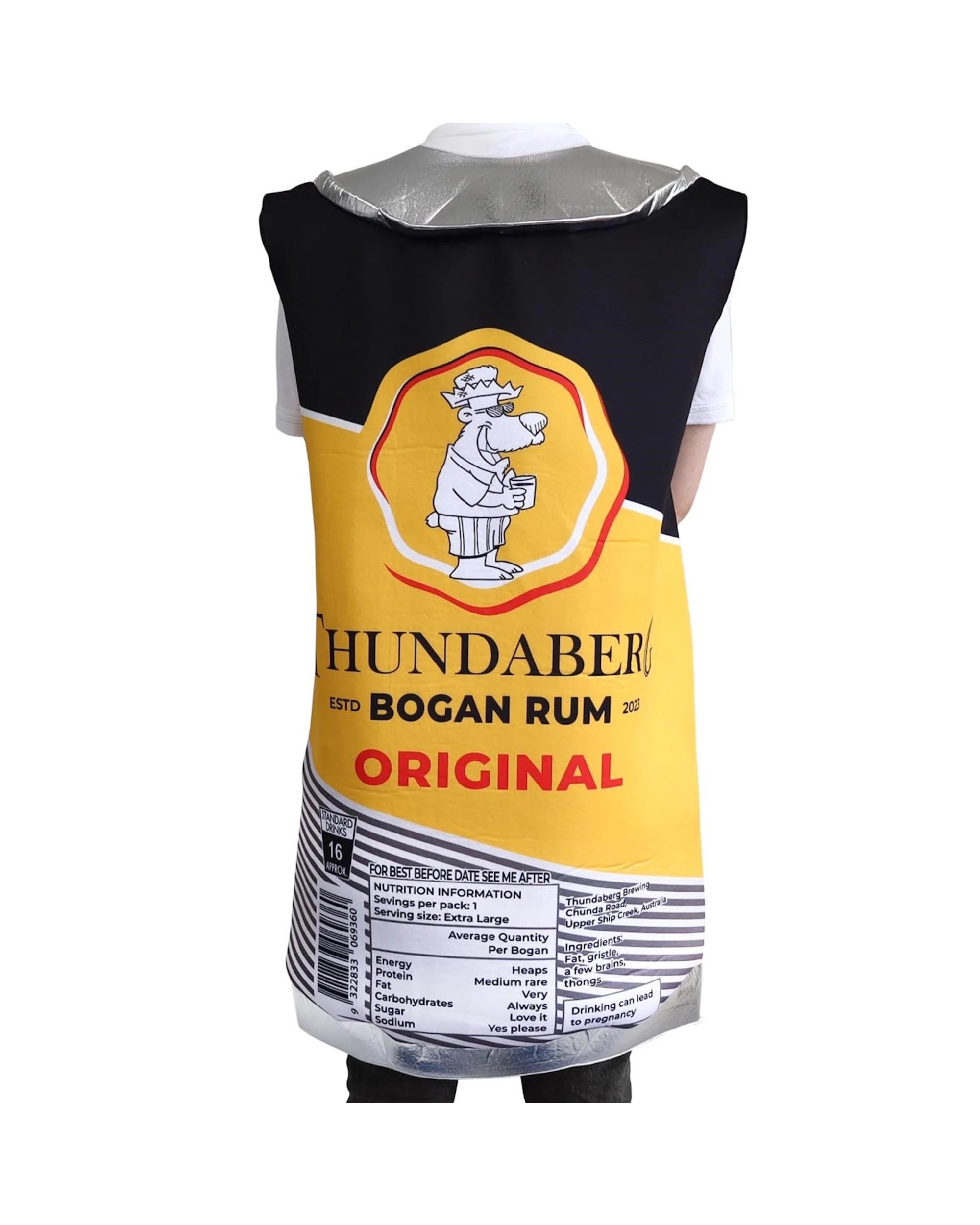 2 Tomfoolery Thundaberg Bogan Rum Original Costume Adult Standard - ONE SIZE - Yellow, 2 of 3