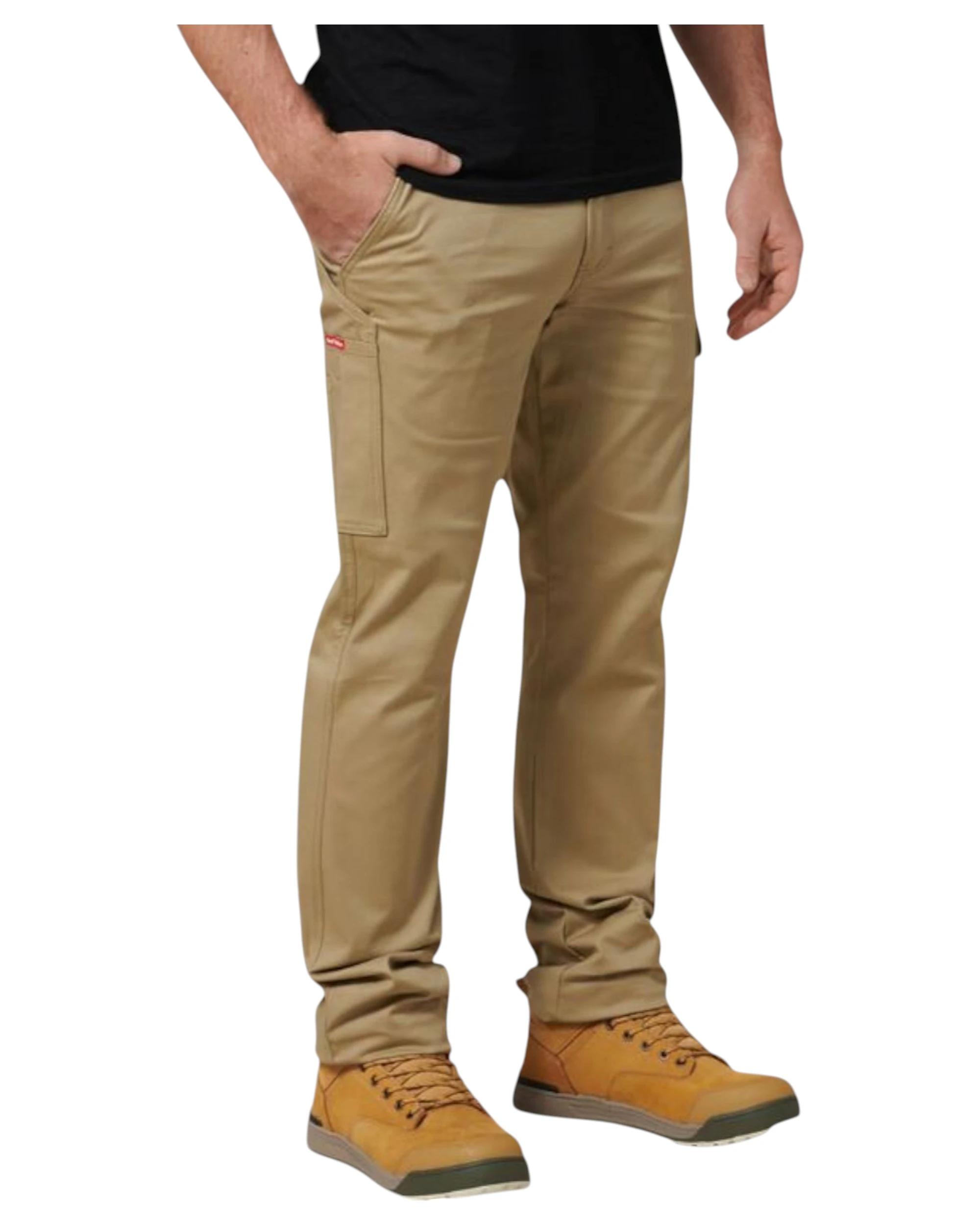 4 Hard Yakka Mens Core Basic Stretch Cargo Pant Workwear Khaki KHAKI, 4 of 6