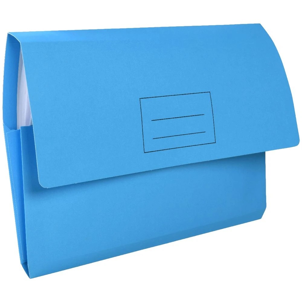 4 J.Burrows Document Wallet 220GSM Blue 10 Pack, 4 of 4