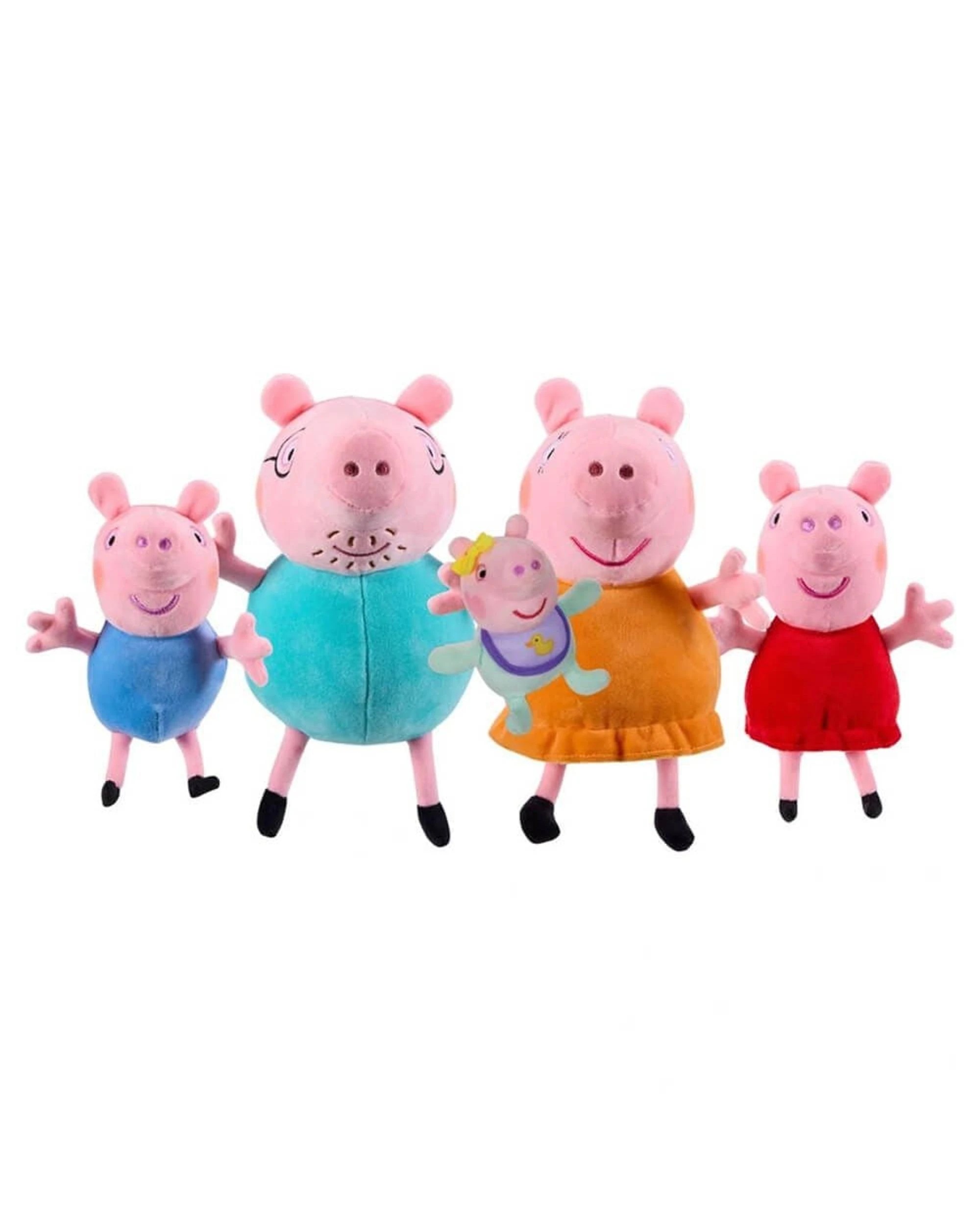 2 Peppa Pig Family - Classic Outfits -  Plush 5 Pack, 2 of 5
