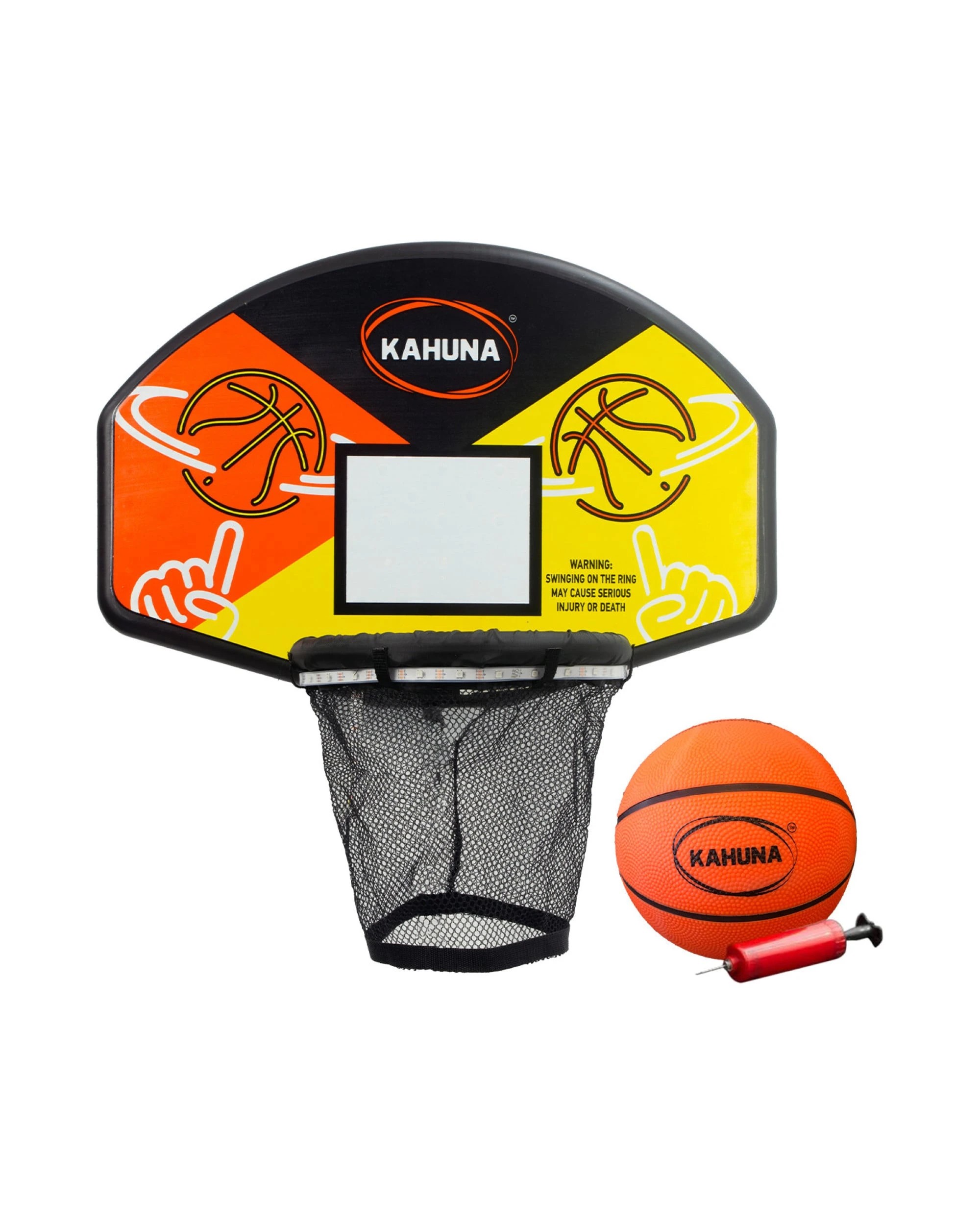 6 Kahuna 14ft Trampoline with LED Basketball Set - Orange, 6 of 8