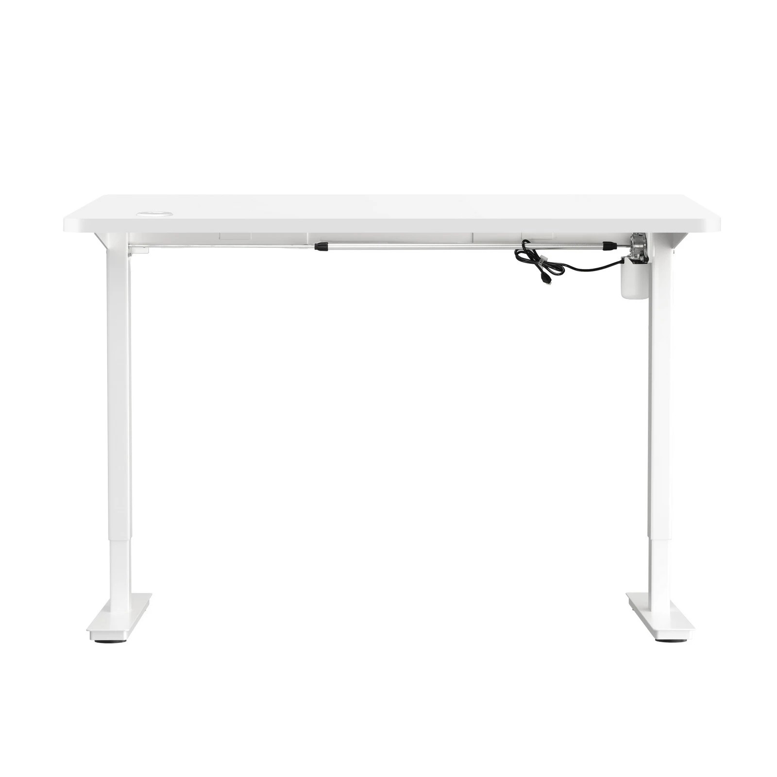 3 Oikiture 140cm Electric Standing Desk Single Motor Height Adjustable Sit Stand Table Top
 - White, 3 of 4