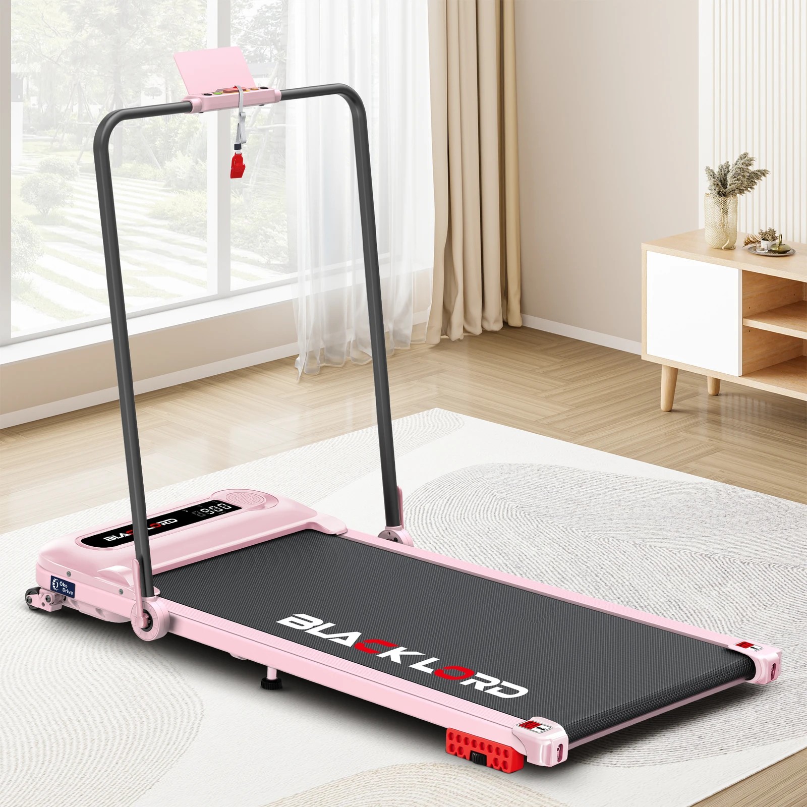 2 Black Lord Treadmill Electric Walking Pad Folding Incline Shock Absorbers - Pink, 2 of 9