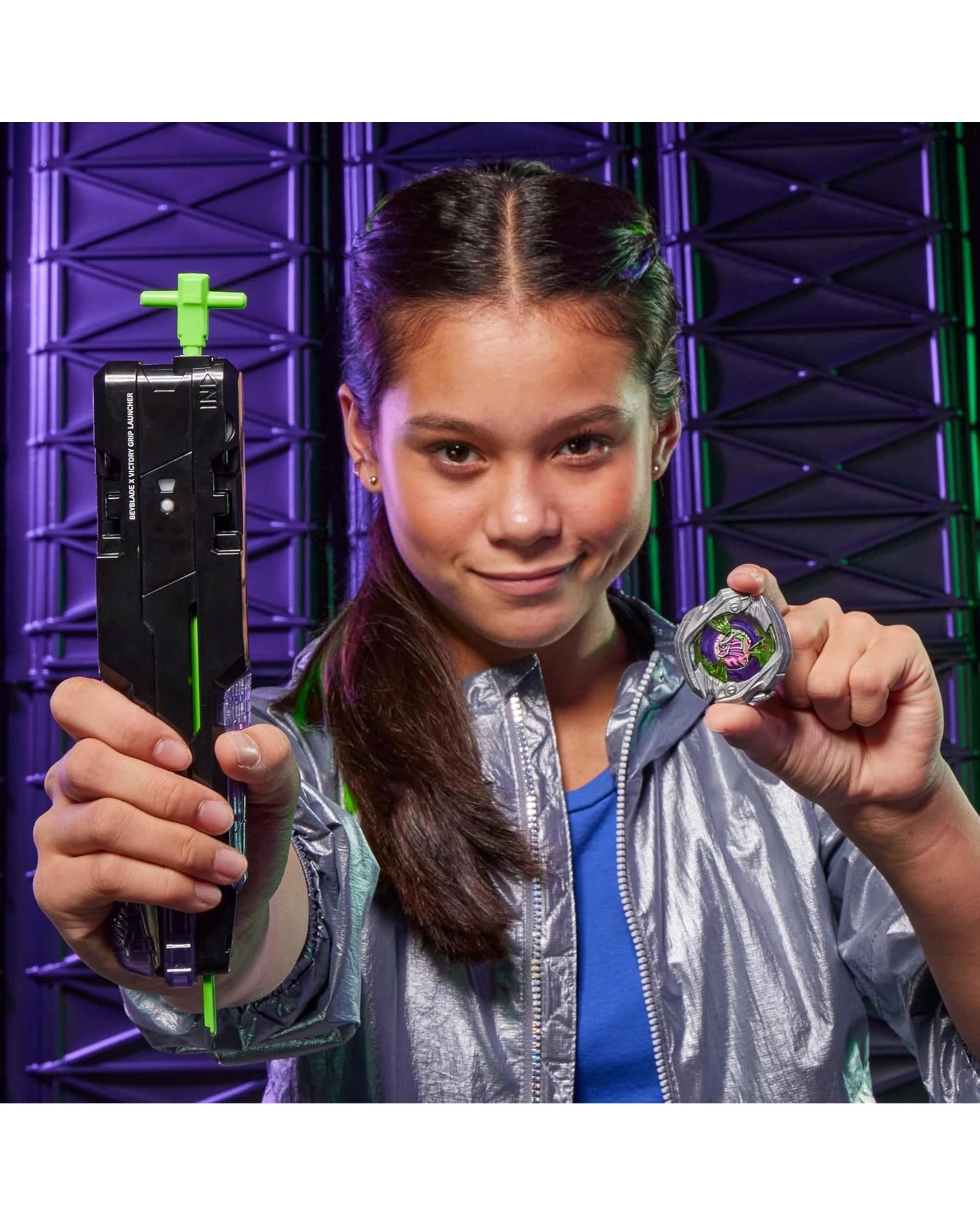 5 Beyblade X Saber Samurai 2-70L Victory Grip Launcher Set, 5 of 10