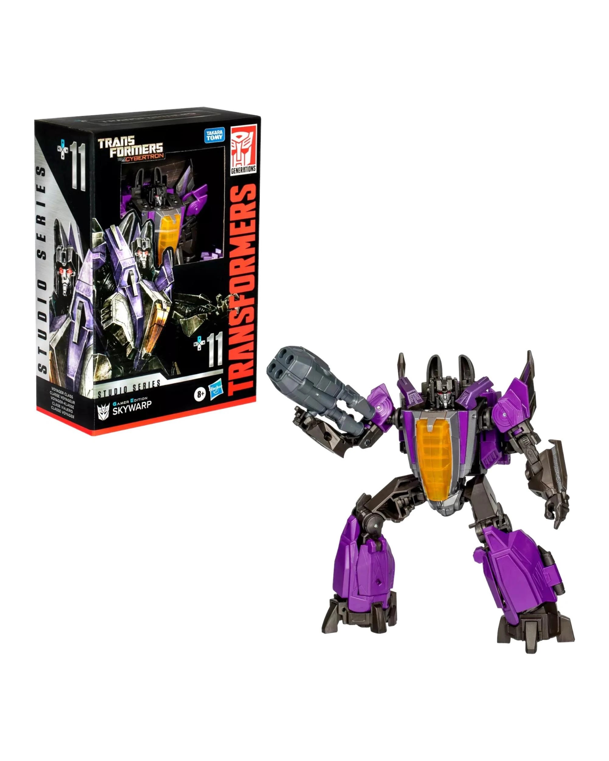 2 Transformers Generations: Studio Series War for Cybertron Voyager Class Gamer Edition Skywarp Action Figure, 2 of 5