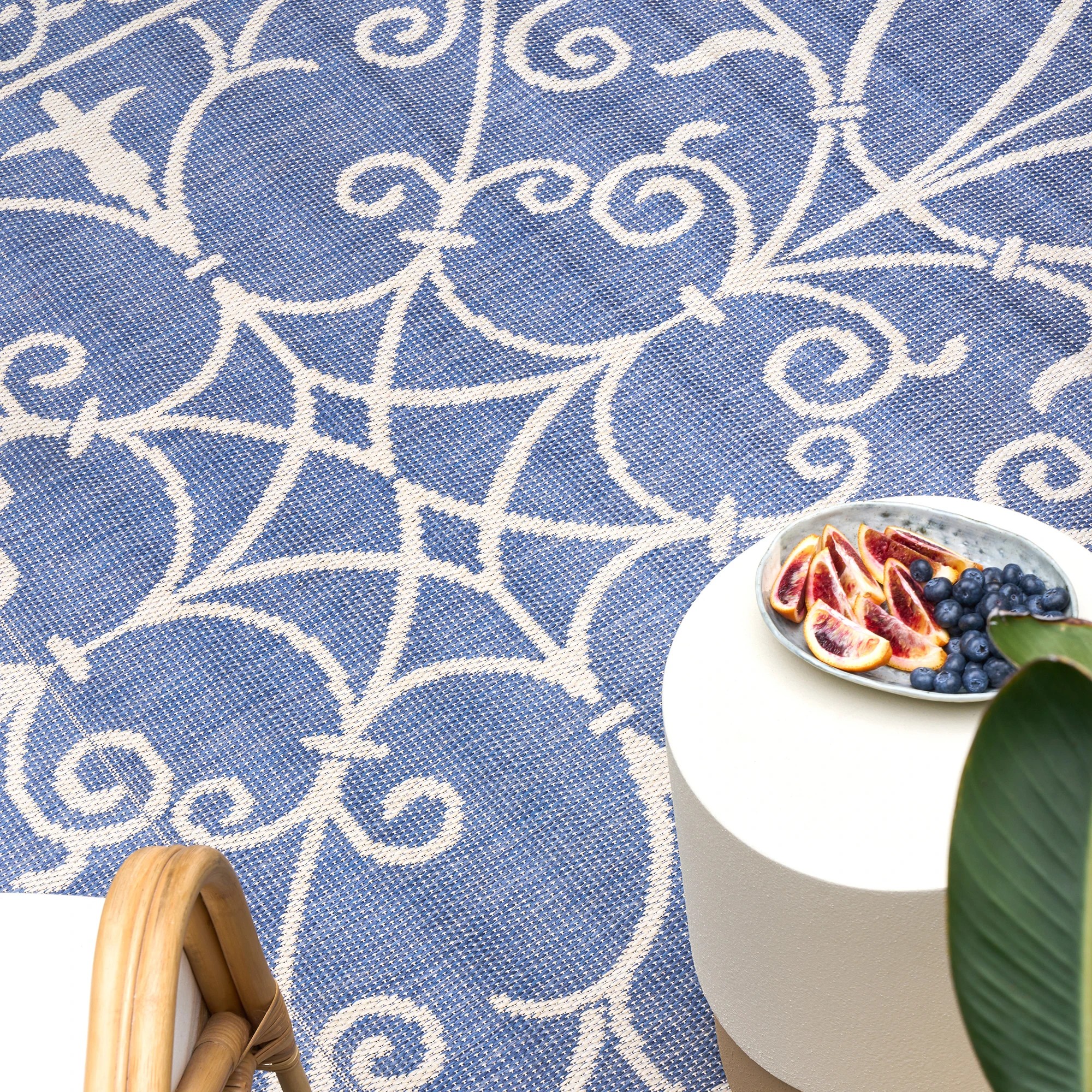 5 Common Ground Rugs Portman Romy 170x120cm - Small Outdoor Rug - Blue, 5 of 8