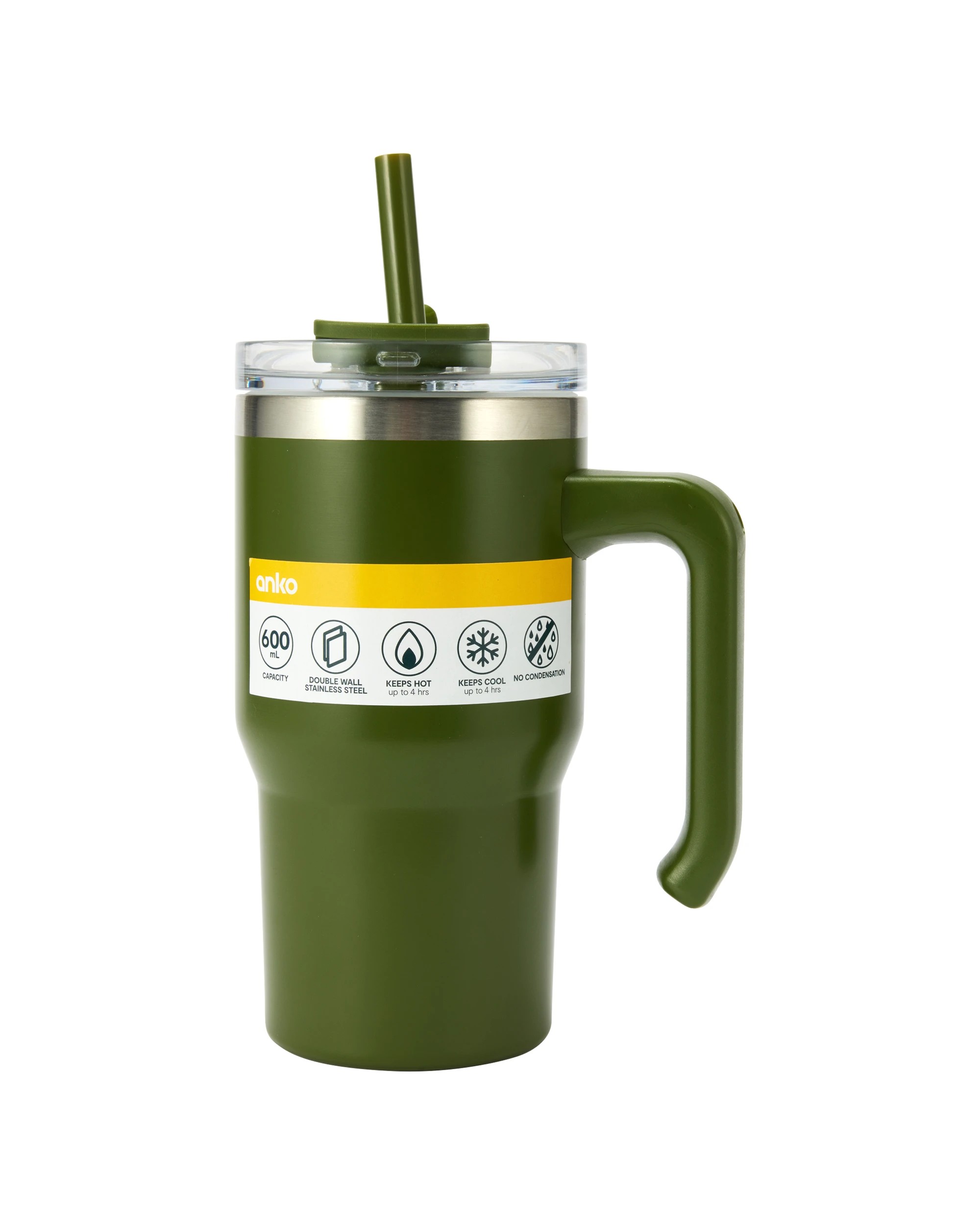6 600ml Olive Drink Bottle with Handle, 6 of 6